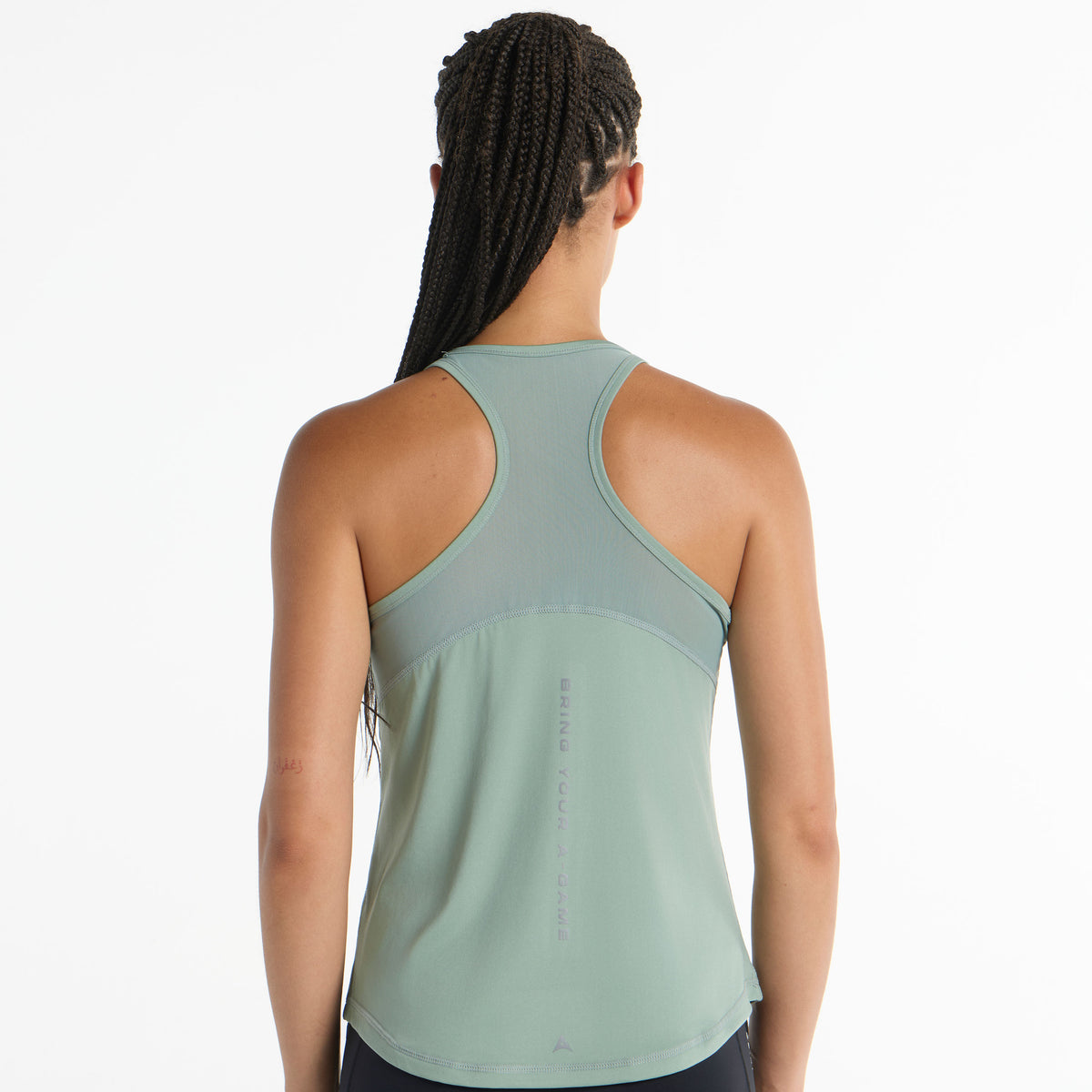 Women's Relaxed Racer Back Vest - Sage Green