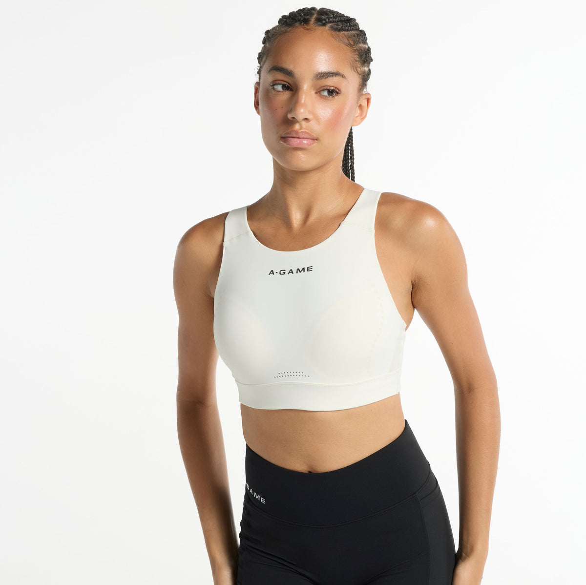 WOMEN'S HIGH SUPPORT SPORTS BRA - ECRU