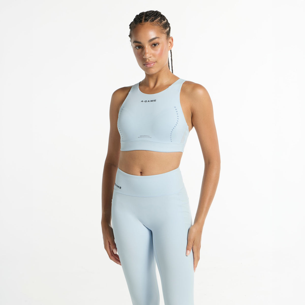 WOMEN'S HIGH SUPPORT SPORTS BRA - PALE BLUE