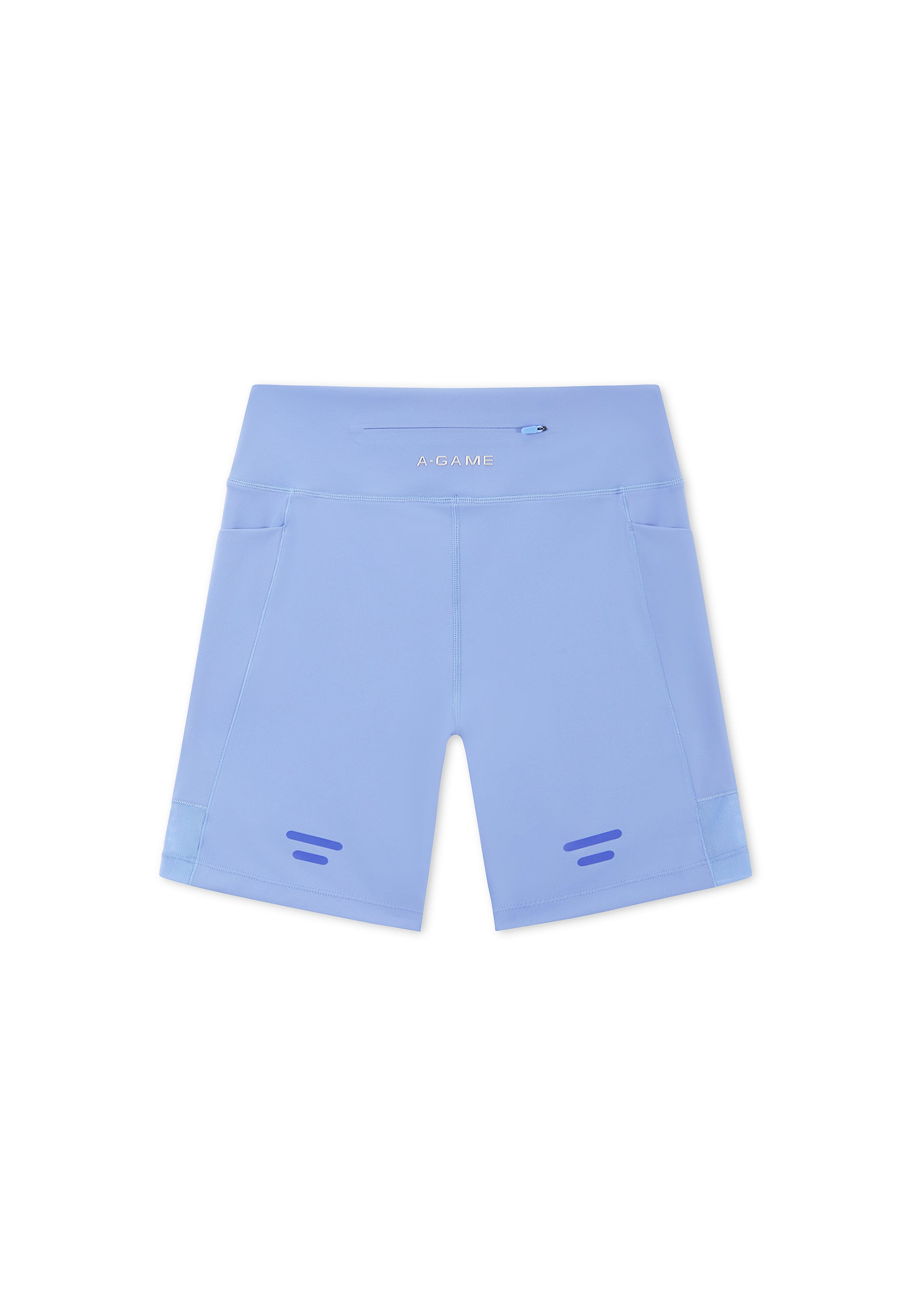 WOMENS REFLECTIVE RUNNING SHORTS - CORNFLOWER