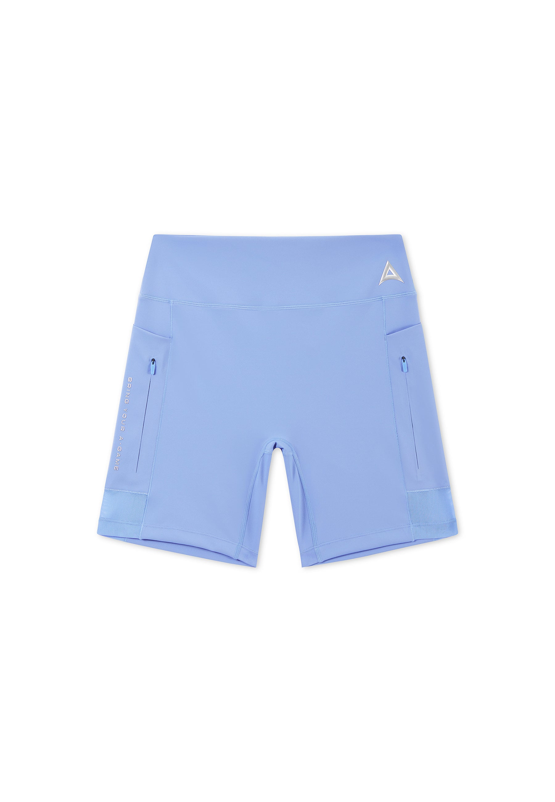 WOMENS REFLECTIVE RUNNING SHORTS - CORNFLOWER