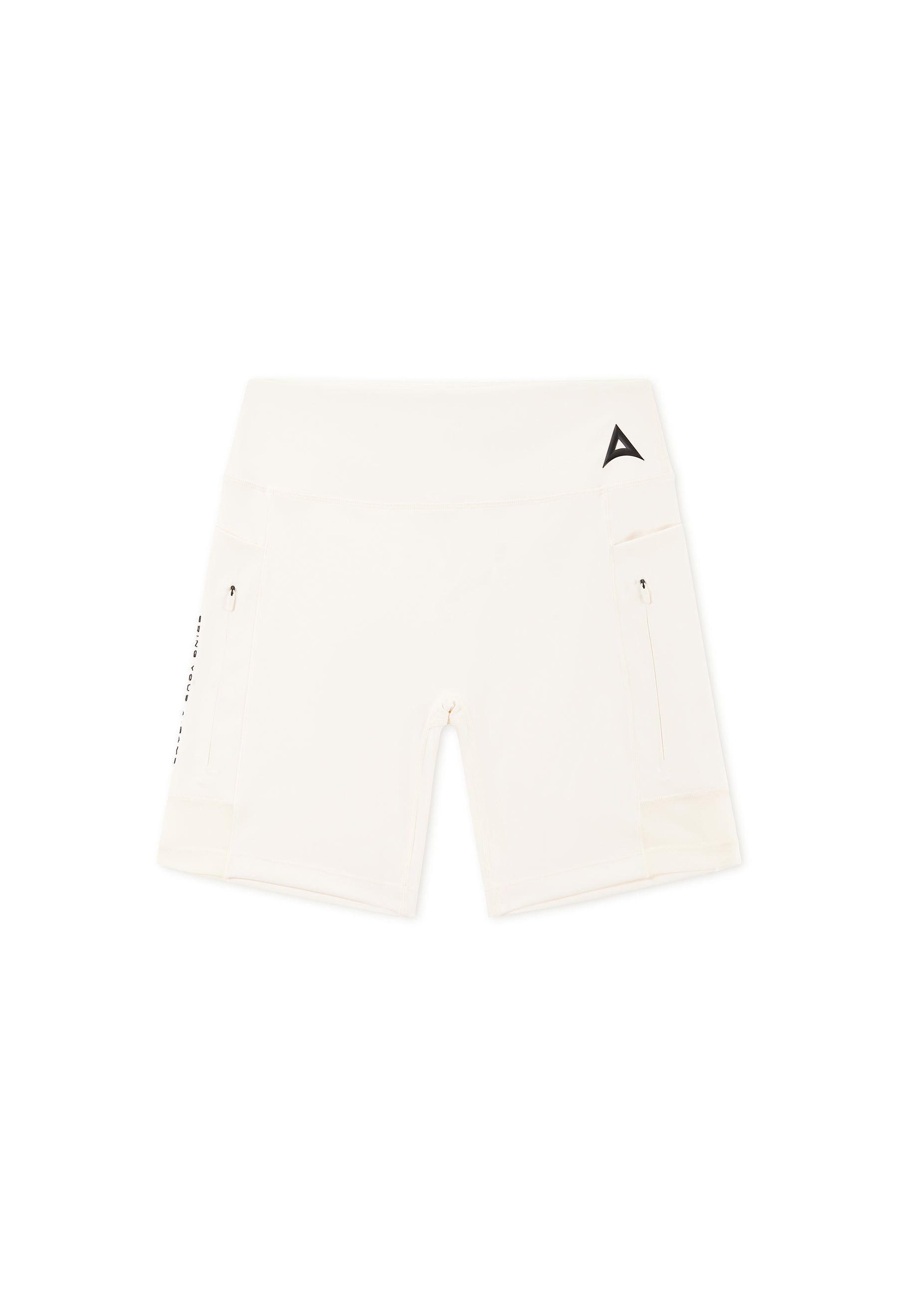 WOMENS REFLECTIVE RUNNING SHORTS - ECRU