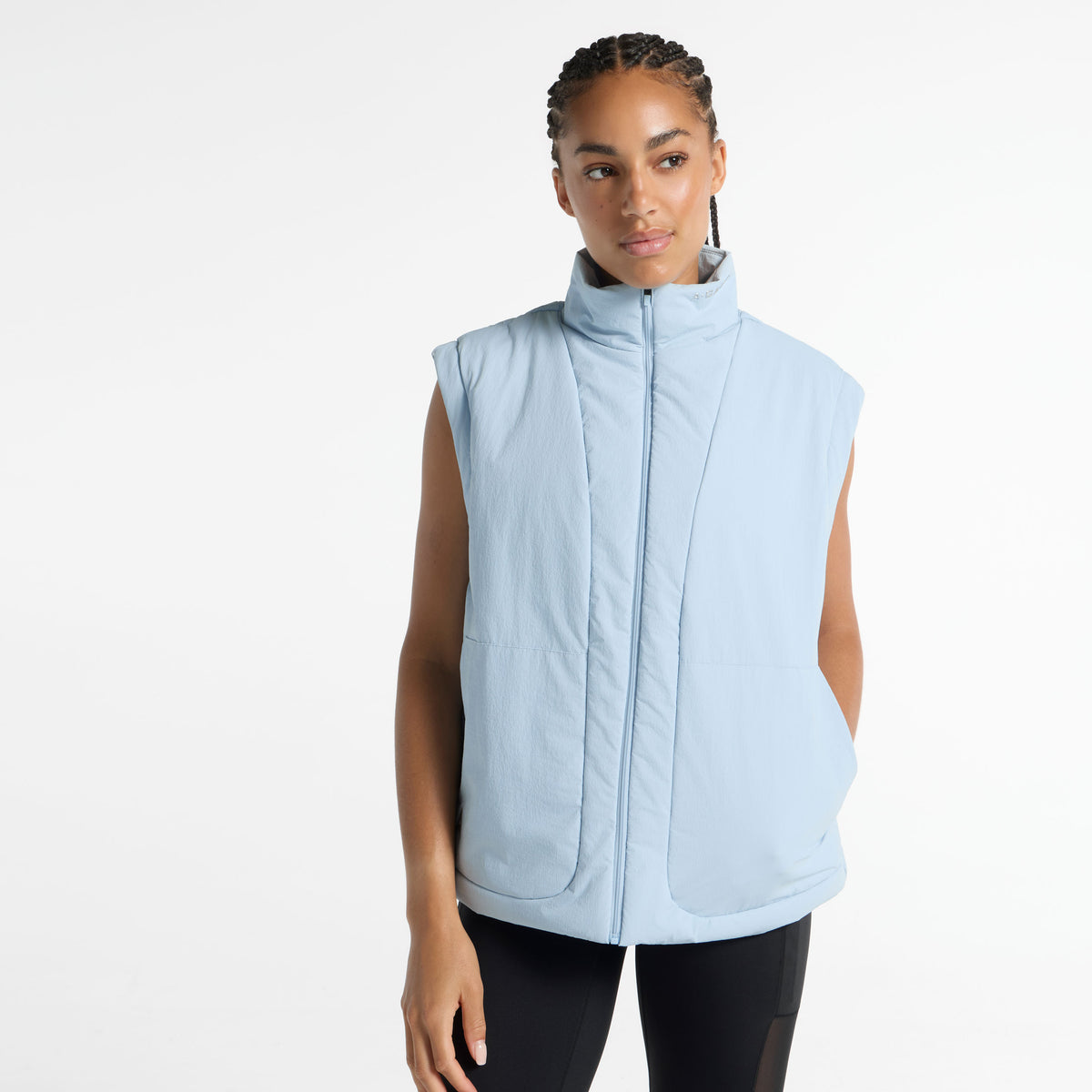 Women's Lightweight Padded Jacket - Pale Blue