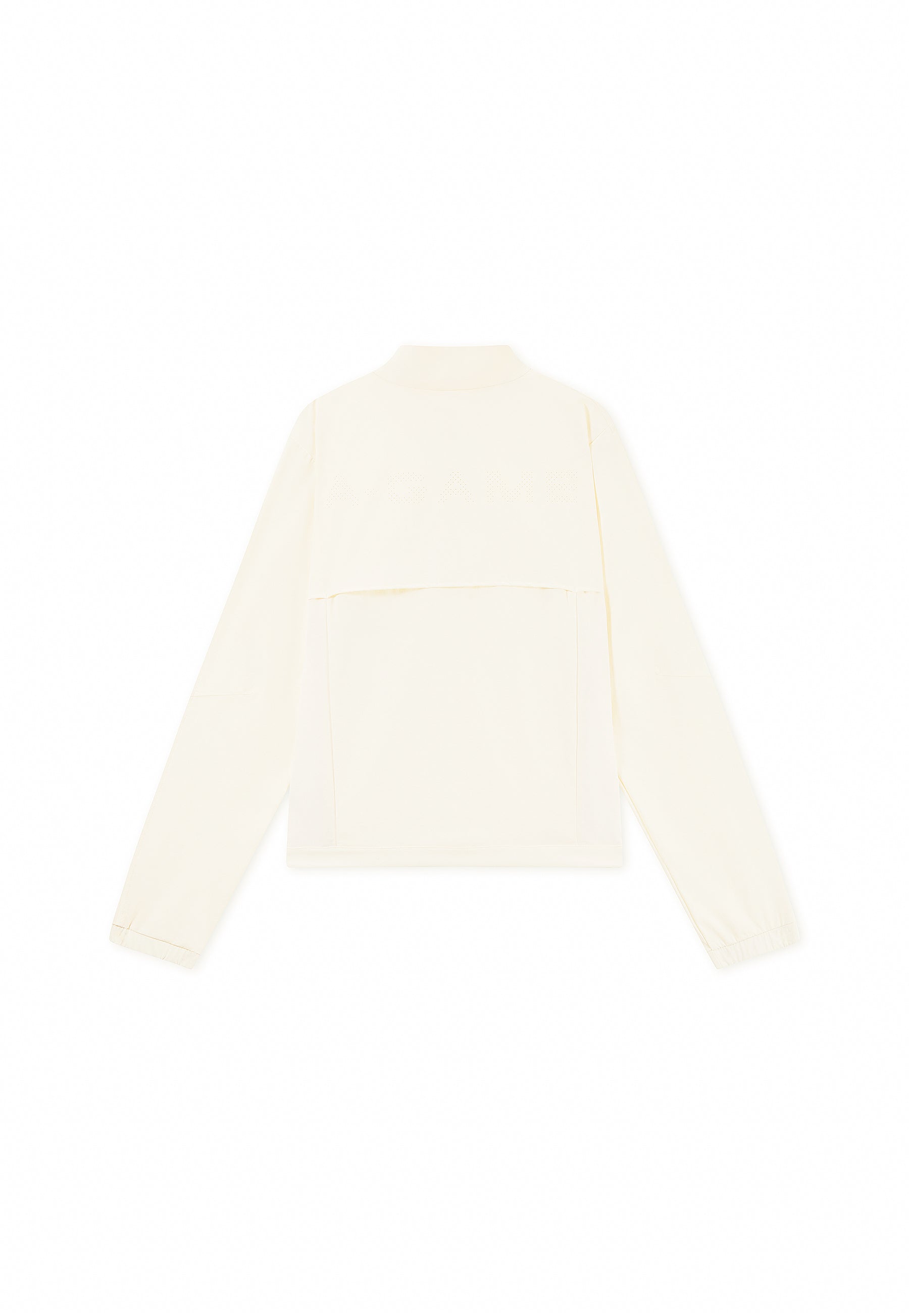 WOMENS HALF ZIP PULL OVER JACKET - ECRU