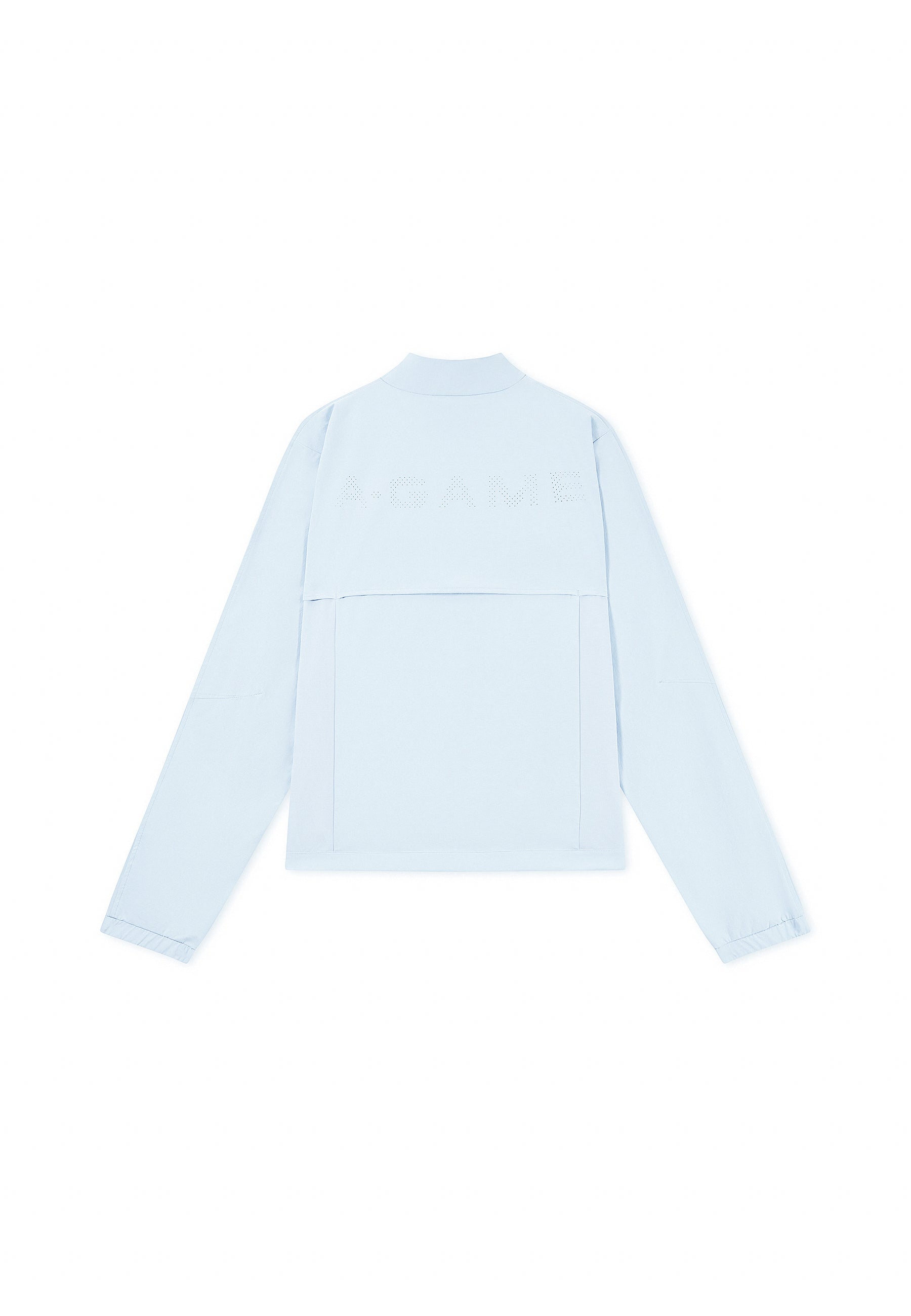 WOMENS HALF ZIP PULL OVER JACKET - PALE BLUE