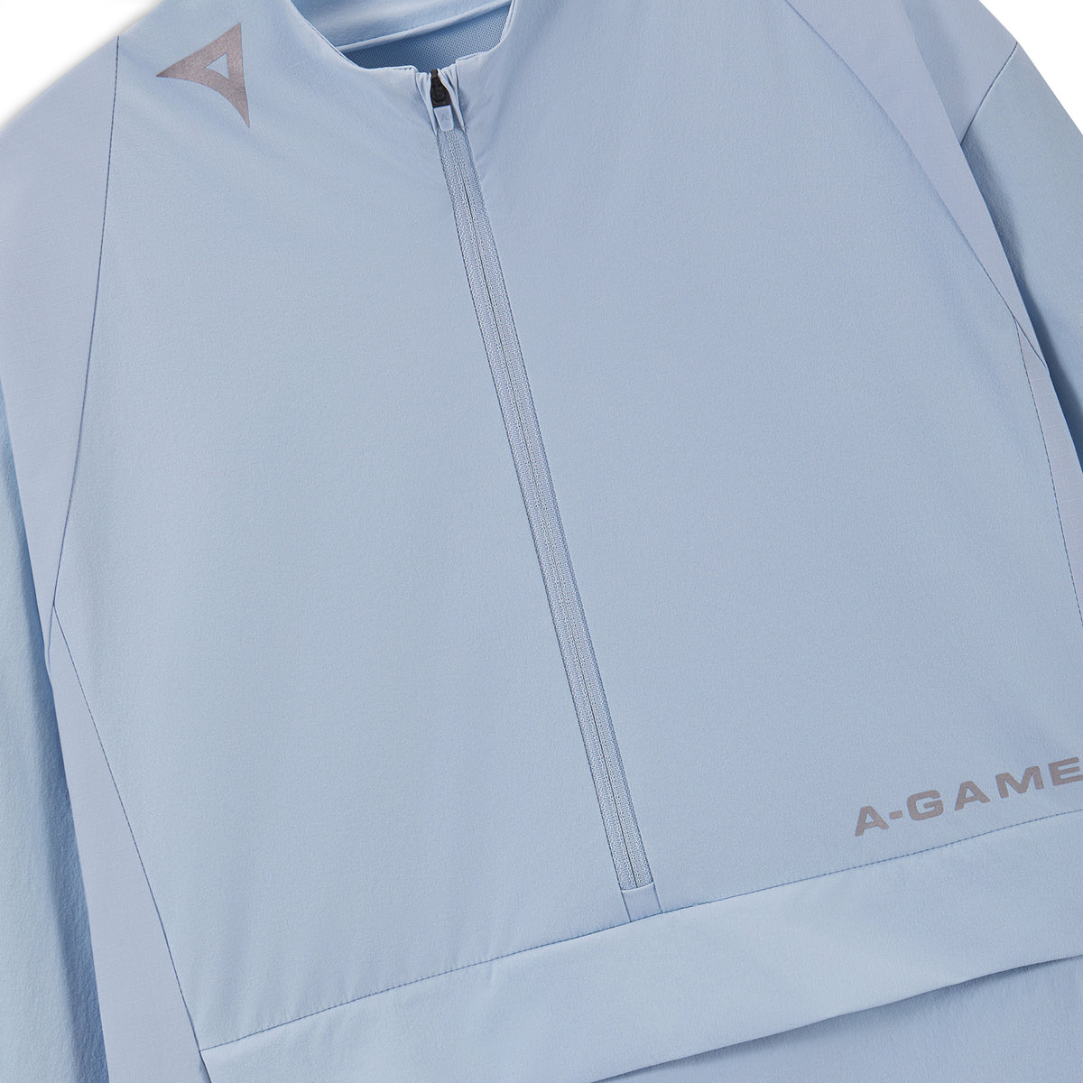 Women's Half Zip Pullover Jacket - Pale Blue