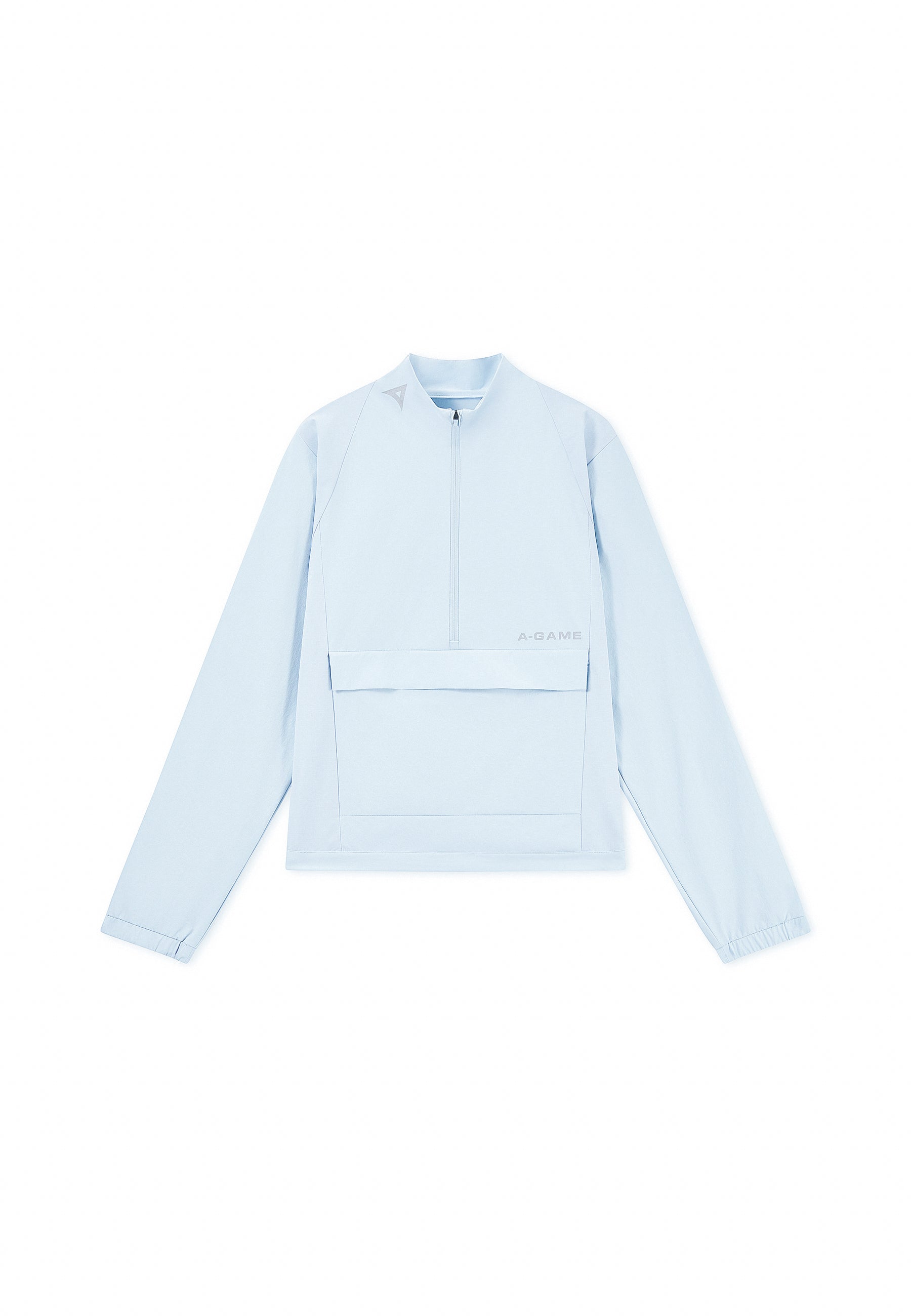 WOMENS HALF ZIP PULL OVER JACKET - PALE BLUE