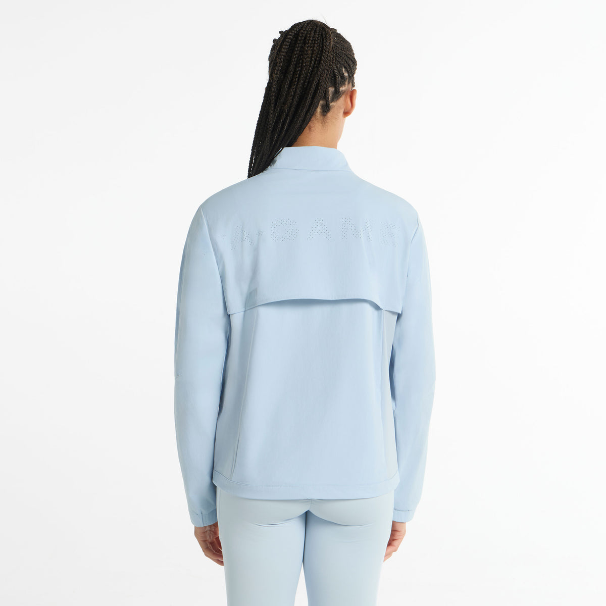 Women's Half Zip Pullover Jacket - Pale Blue