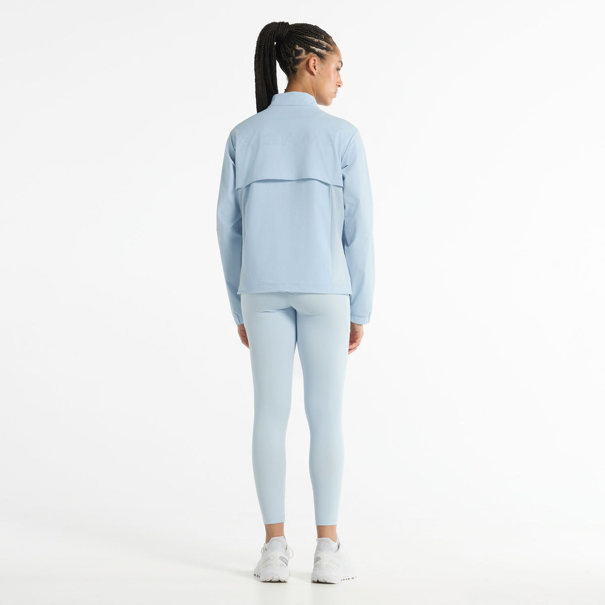 Women's Half Zip Pullover Jacket - Pale Blue