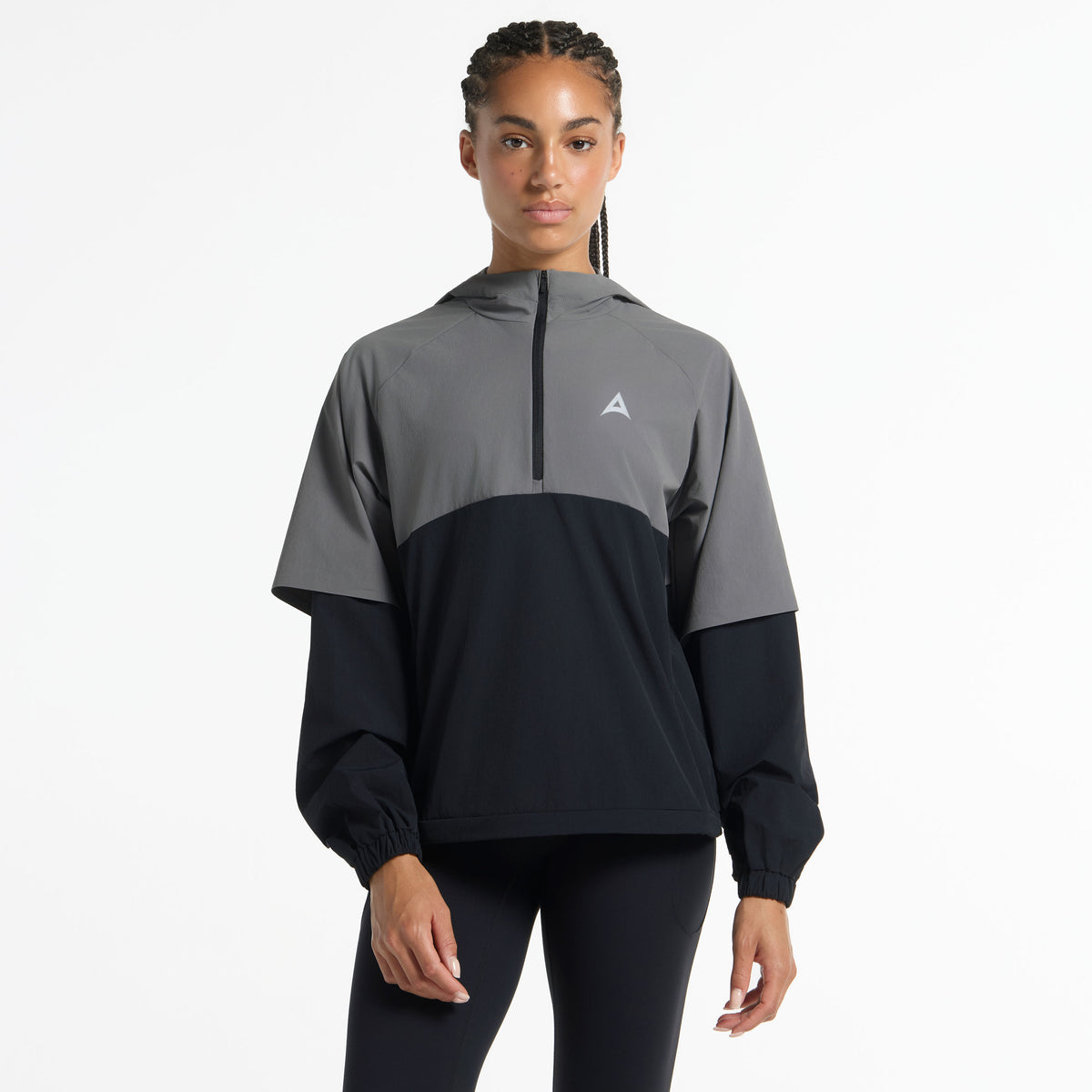 Women's Quarter Zip Jacket - Black