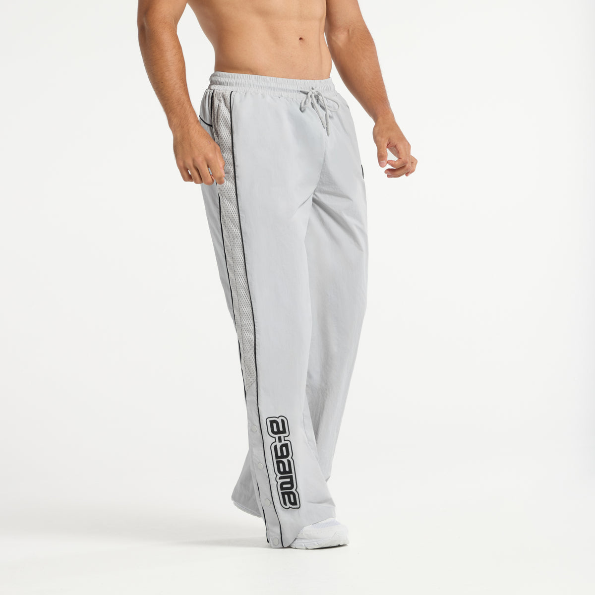 Men's Woven Tech Popper Pants - Grey