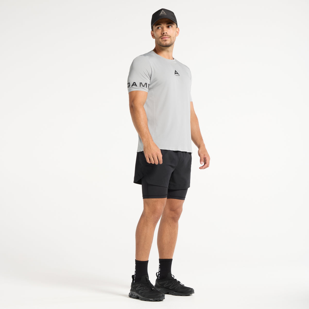 Men's 2-in-1 Cargo Shorts - Black