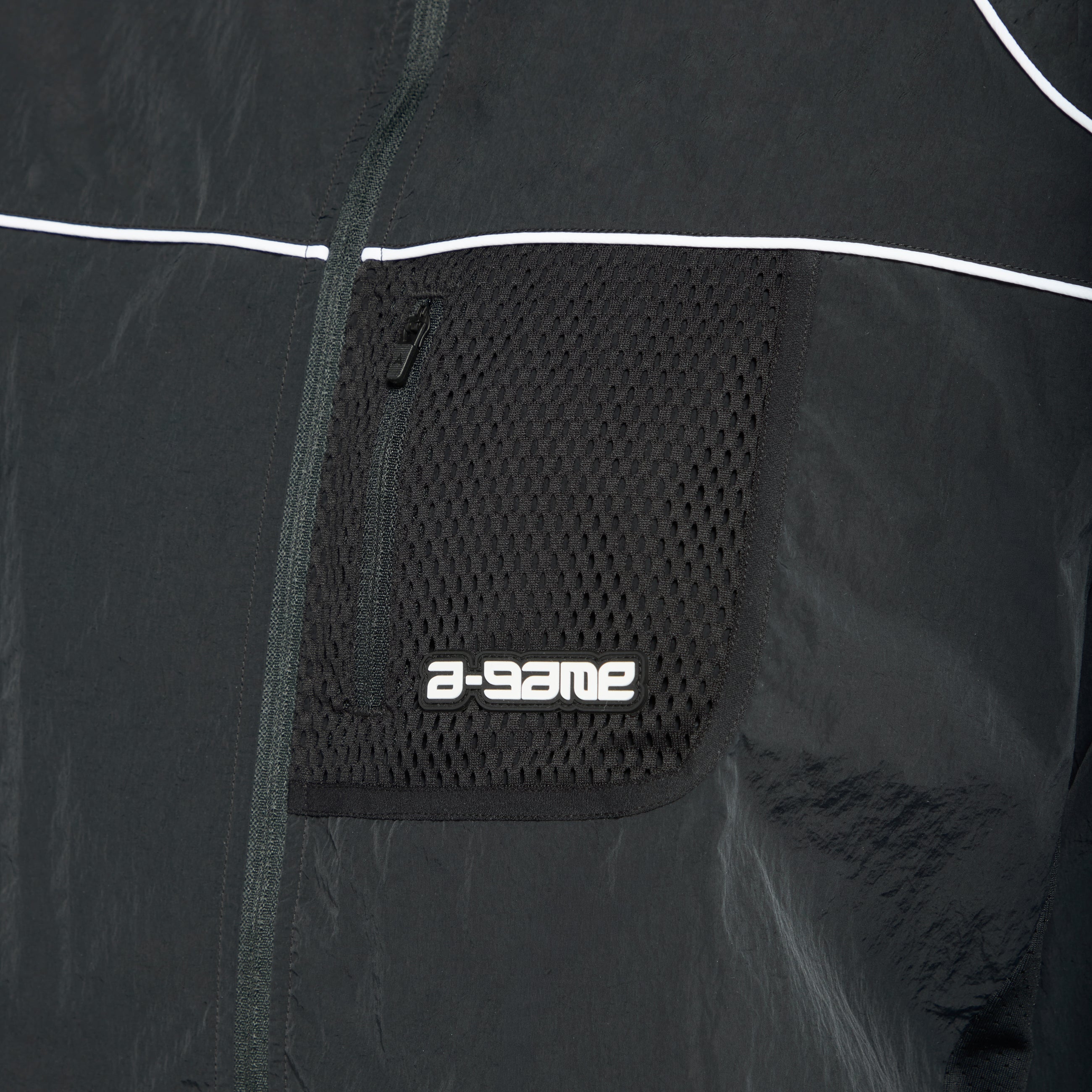 Men's Woven Tech Track Jacket - Black