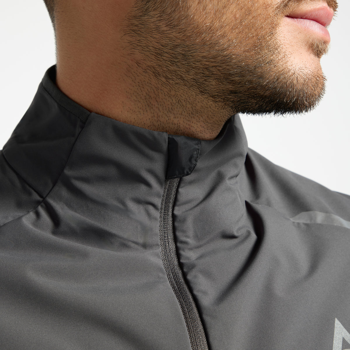 Men's Lightweight Windbreaker Jacket - Dk Charcoal / Black