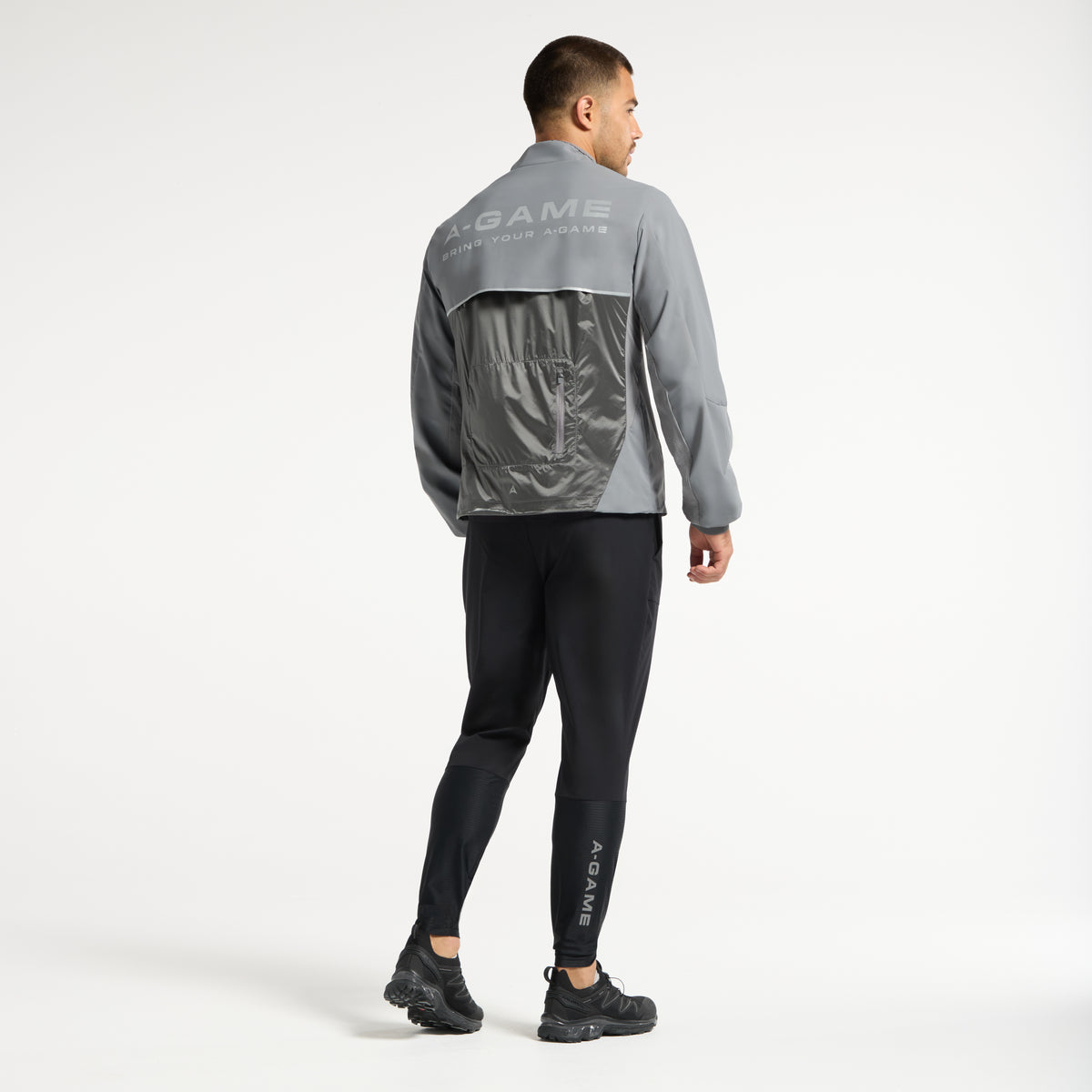 Men's Lightweight Windbreaker Jacket - Dk Grey