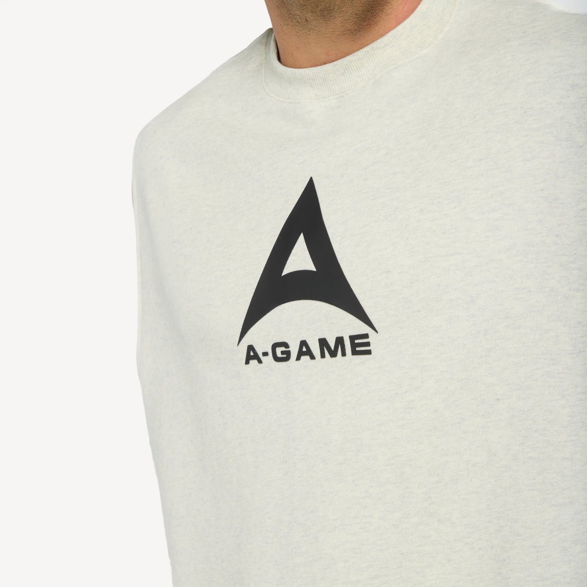 Men's Sleeveless Sweatshirt - Snow Marl