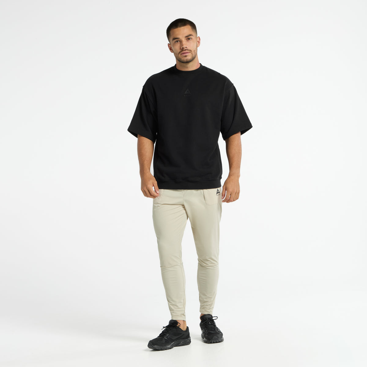 Men's Short Sleeve Sweatshirt - Black