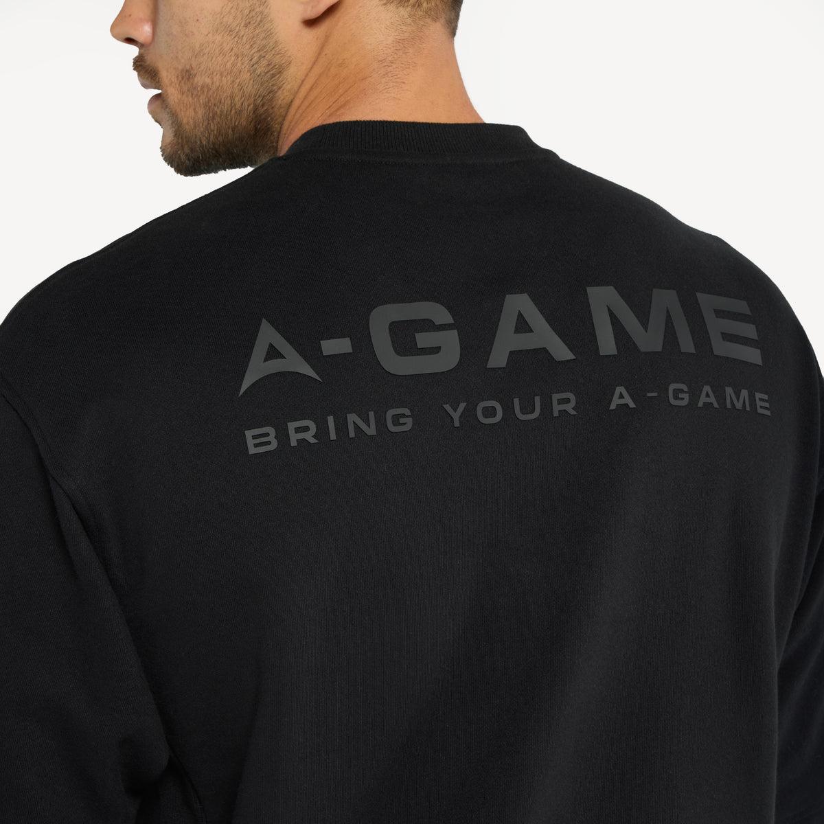 Men's Short Sleeve Sweatshirt - Black