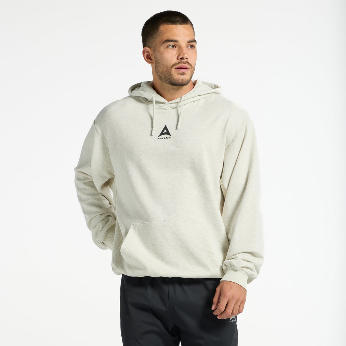 Men's Relaxed Hoodie - Snow Marl