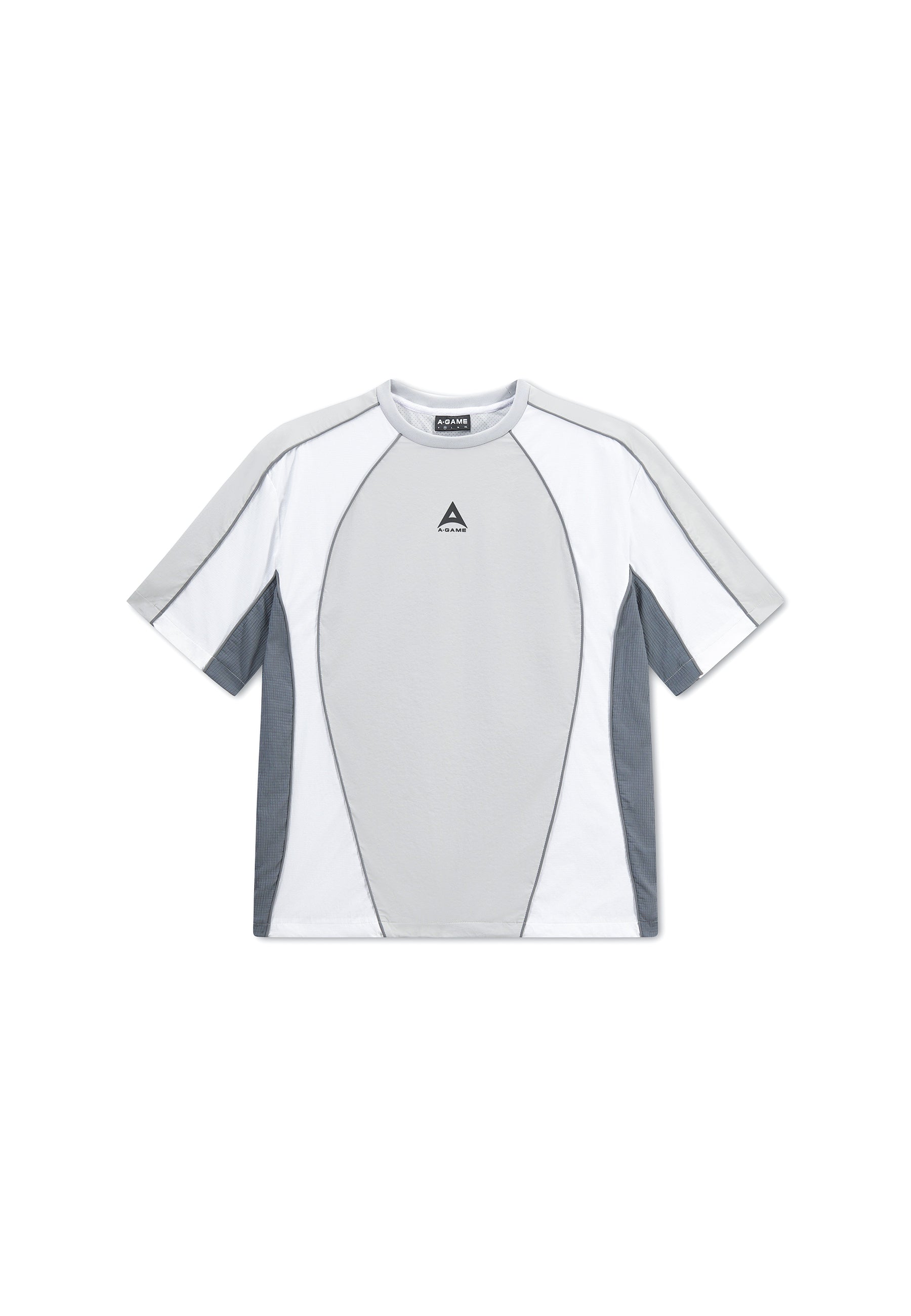 Men's Textured T-Shirt - Grey / White