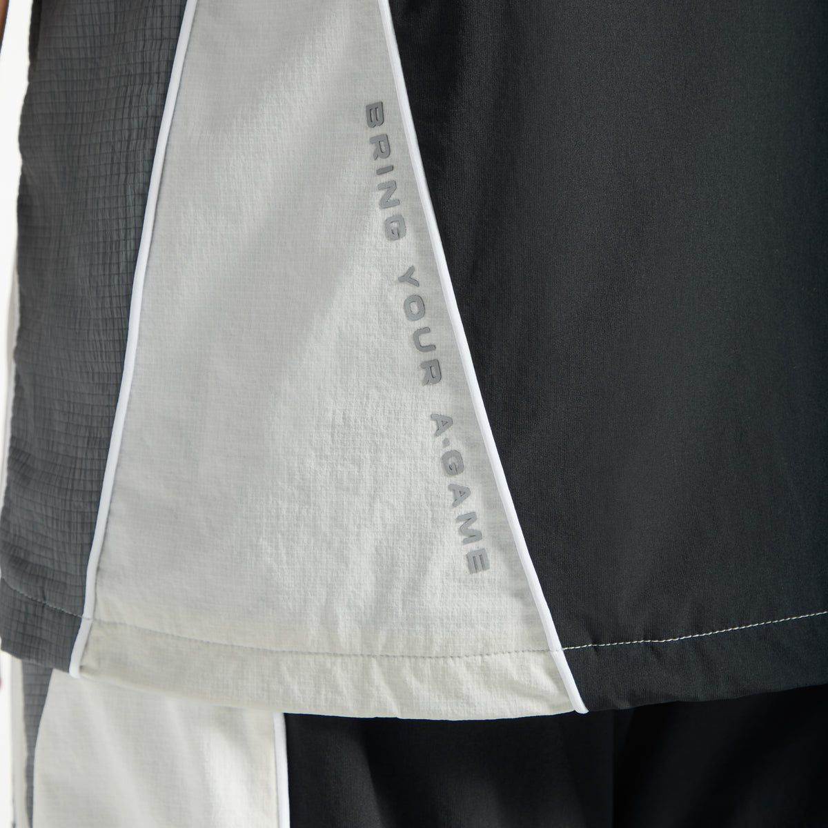 Men's Textured T-Shirt - Black / Light Grey