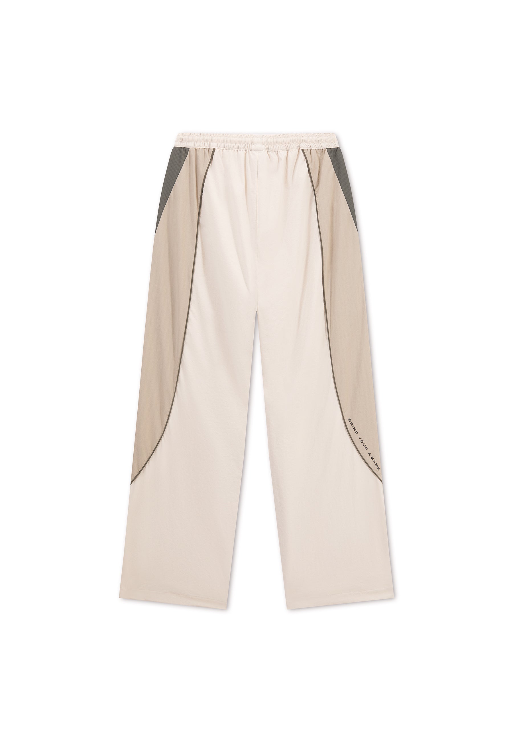Men's Textured Track Pants - Beige / Mid Brown