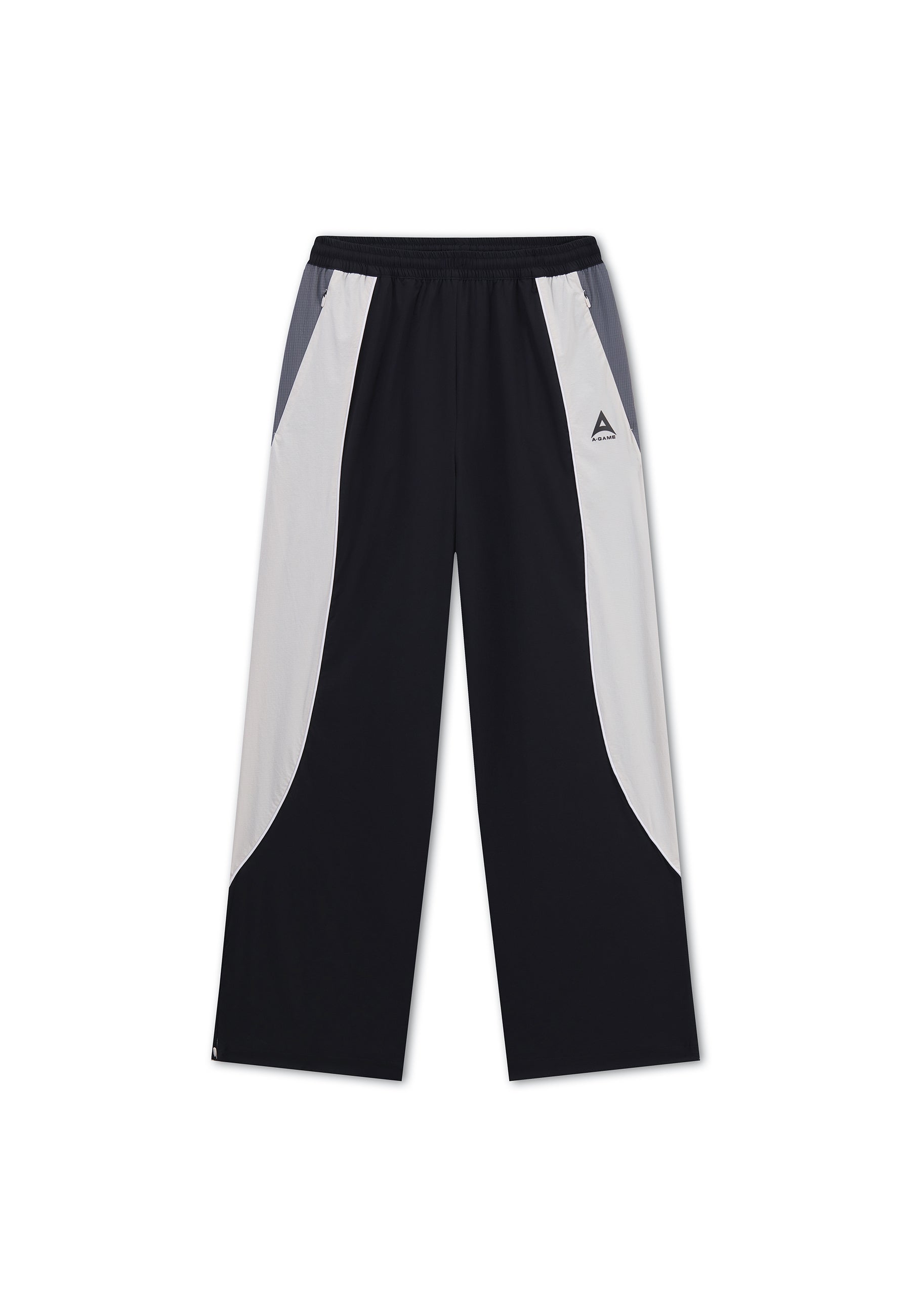 Men's Textured Track Pants - Black / Light Grey