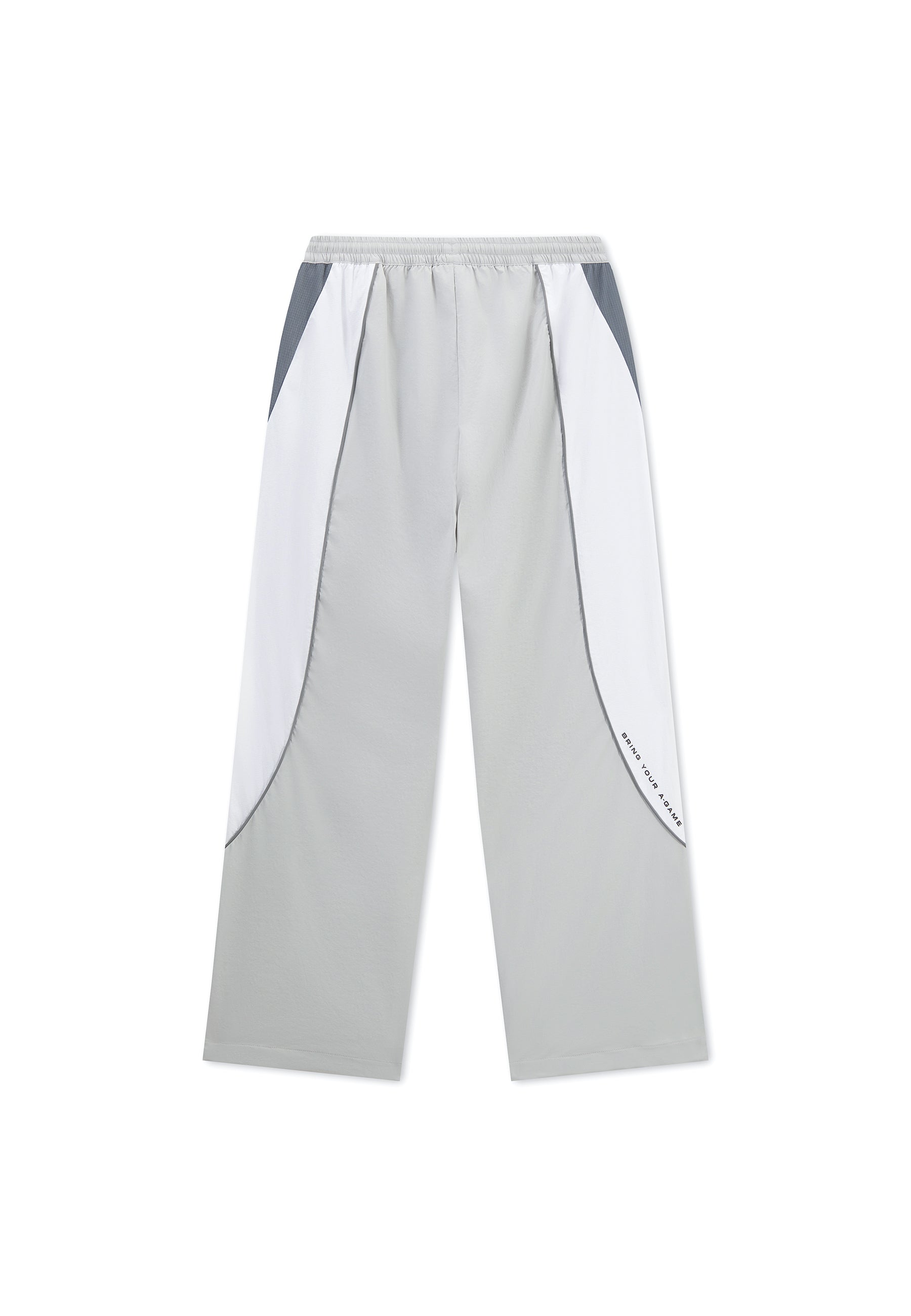 Men's Textured Track Pants - Grey / White
