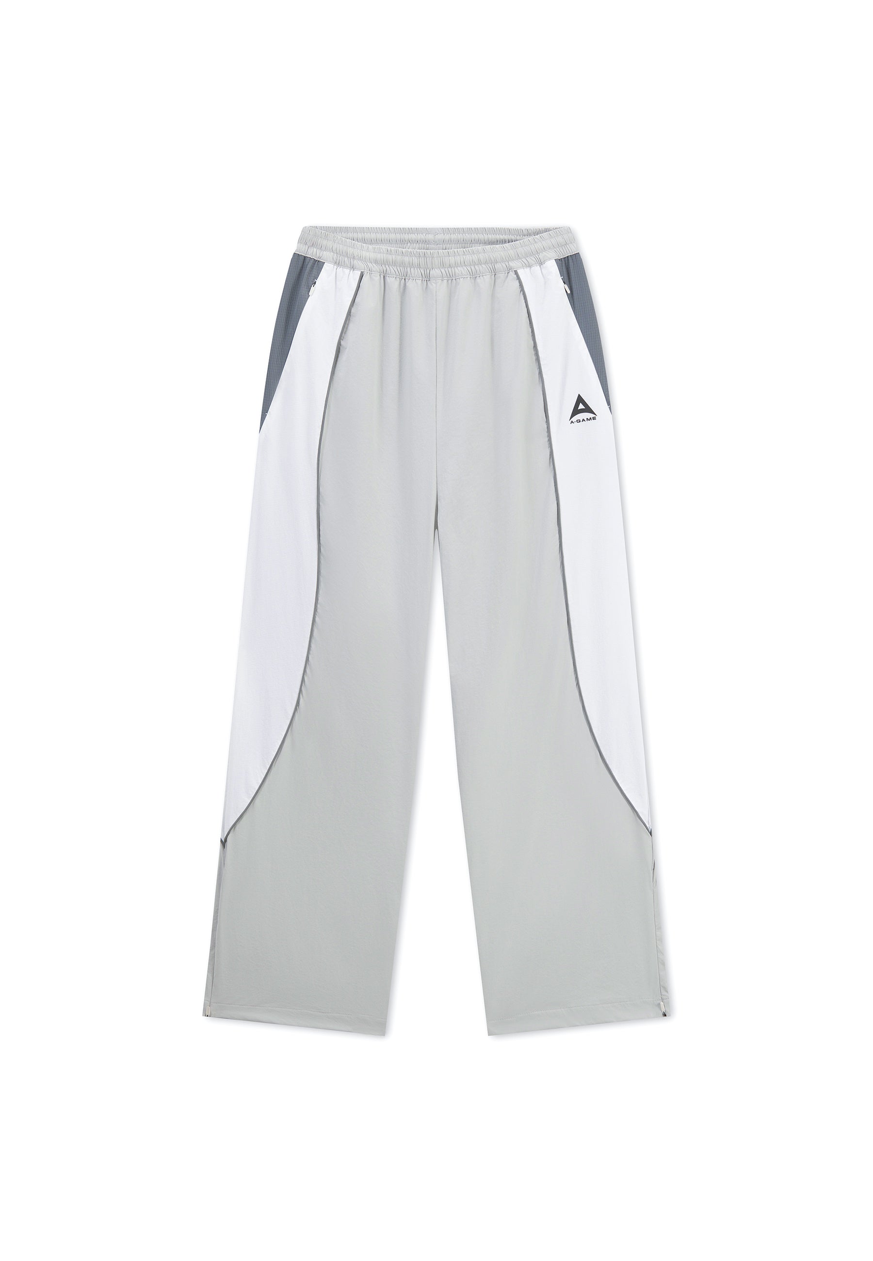 Men's Textured Track Pants - Grey / White