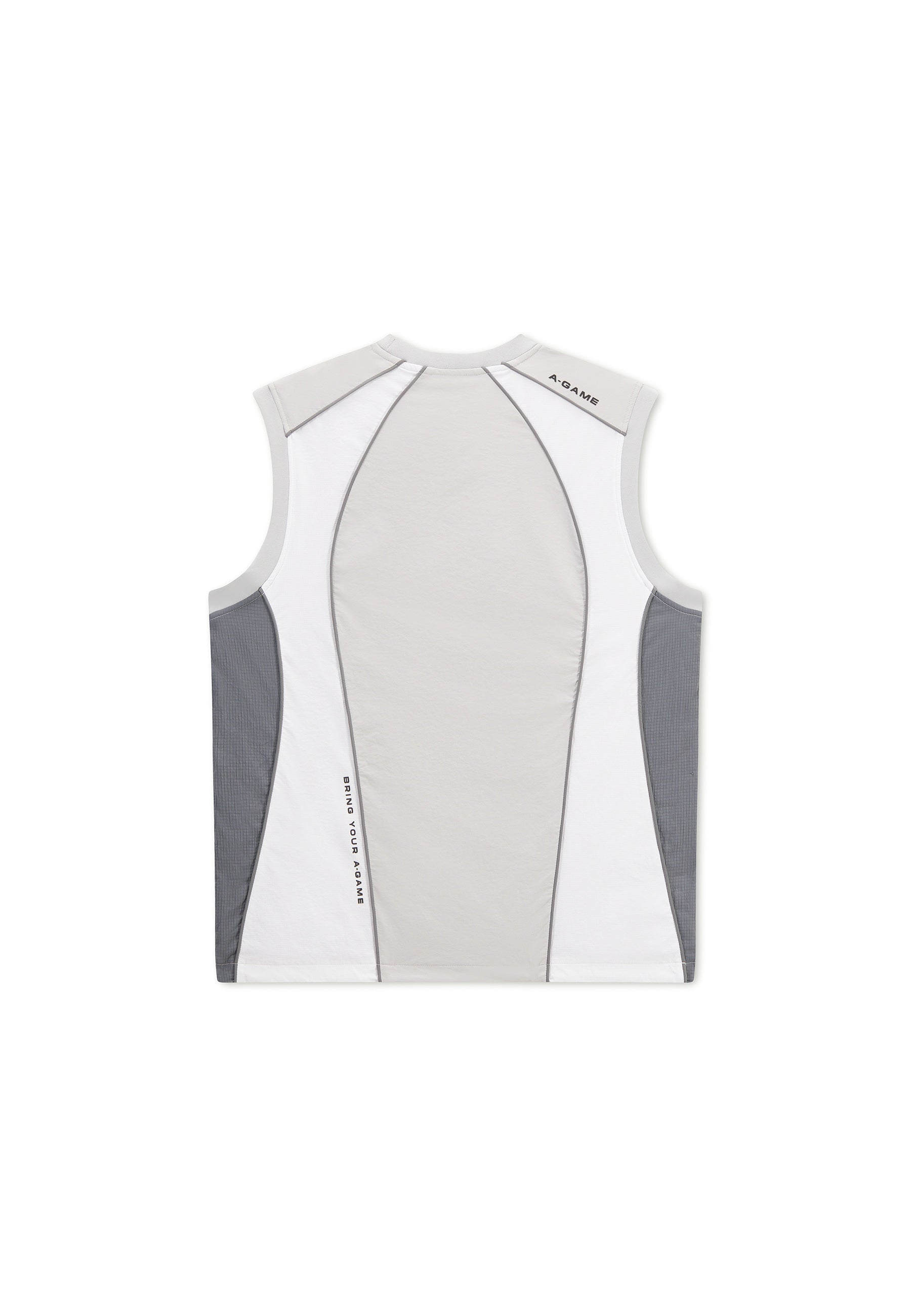 Men's Textured Vest - Grey / White
