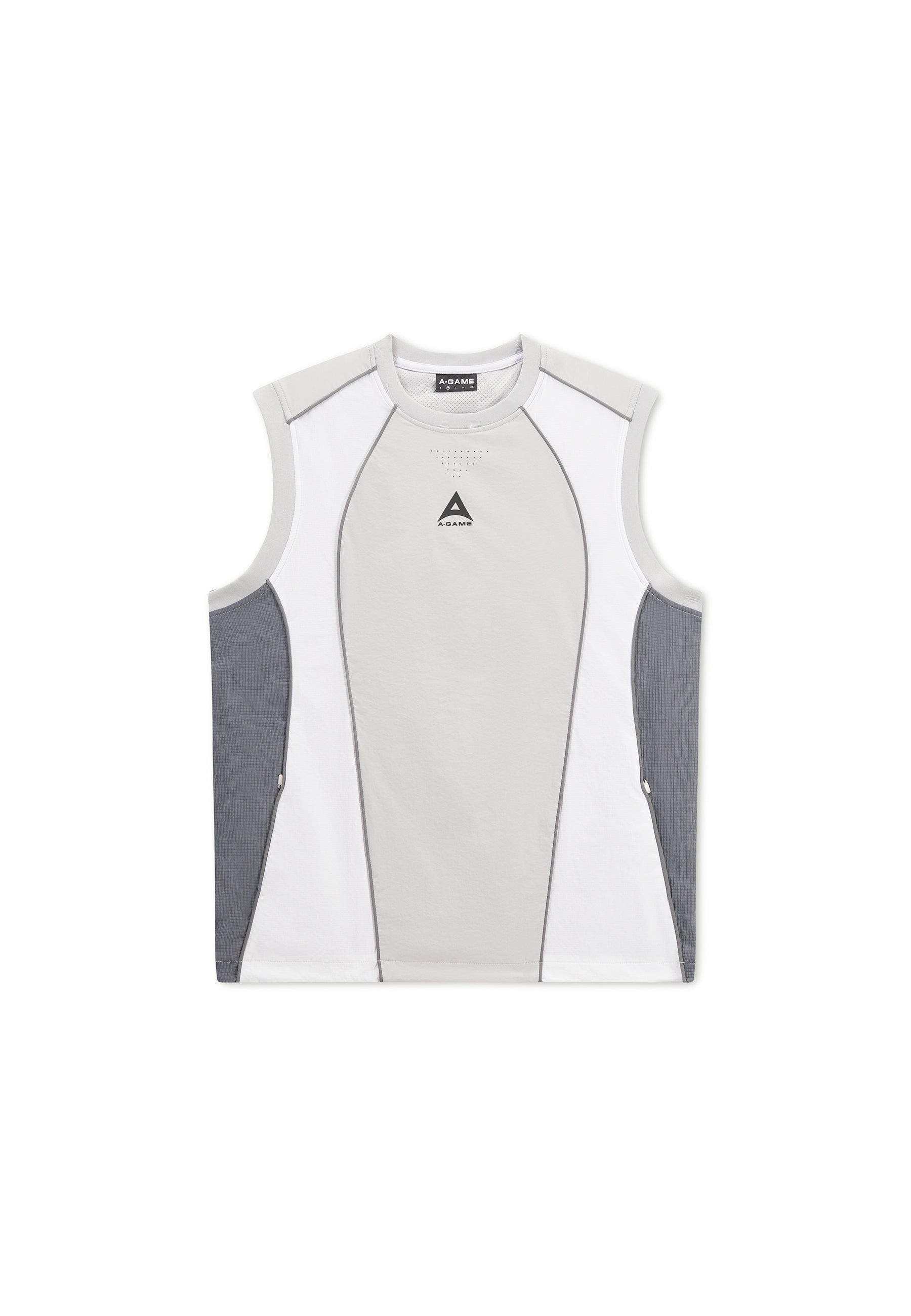 Men's Textured Vest - Grey / White