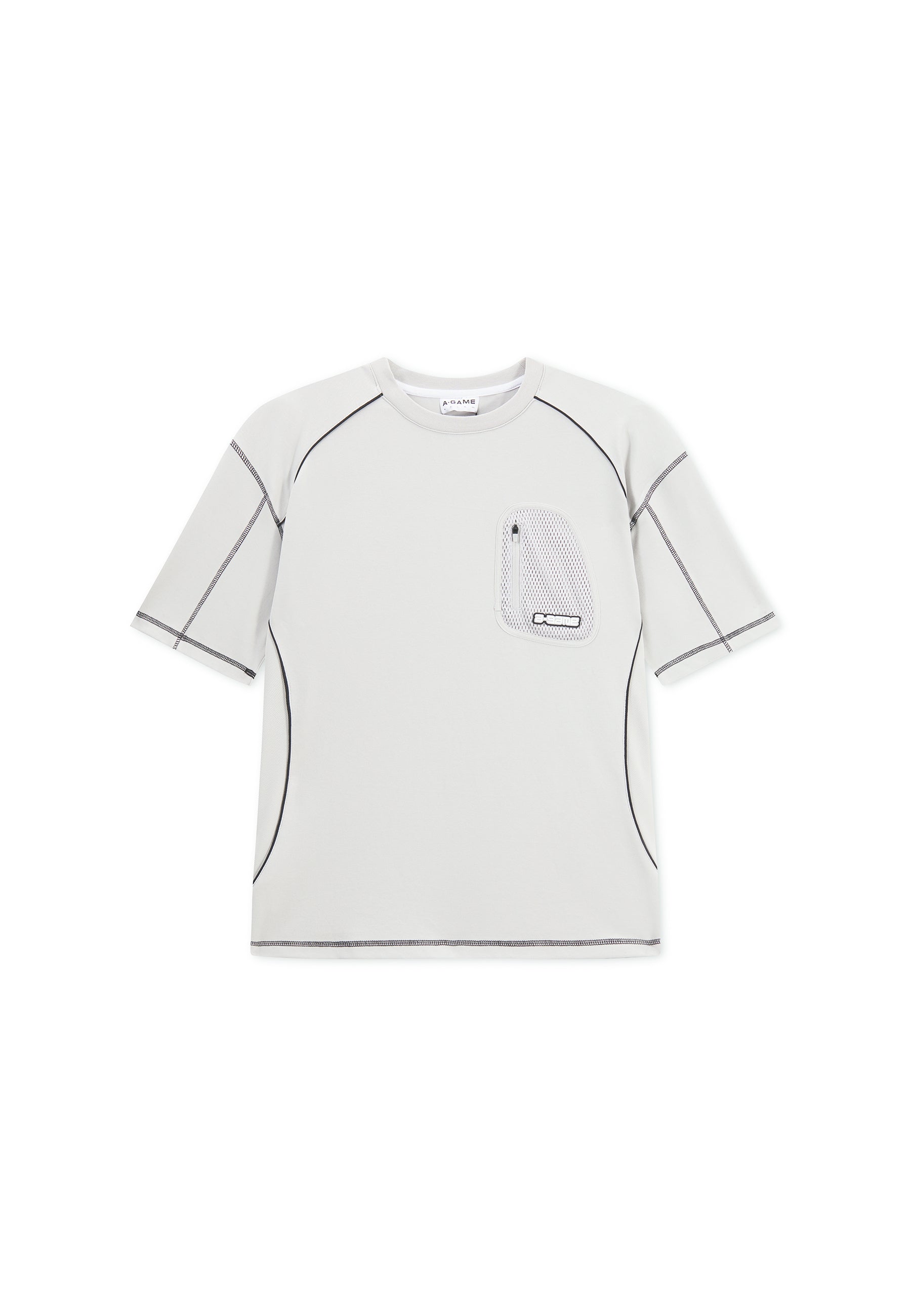 Men's Seam Detail Tech T-Shirt - Grey