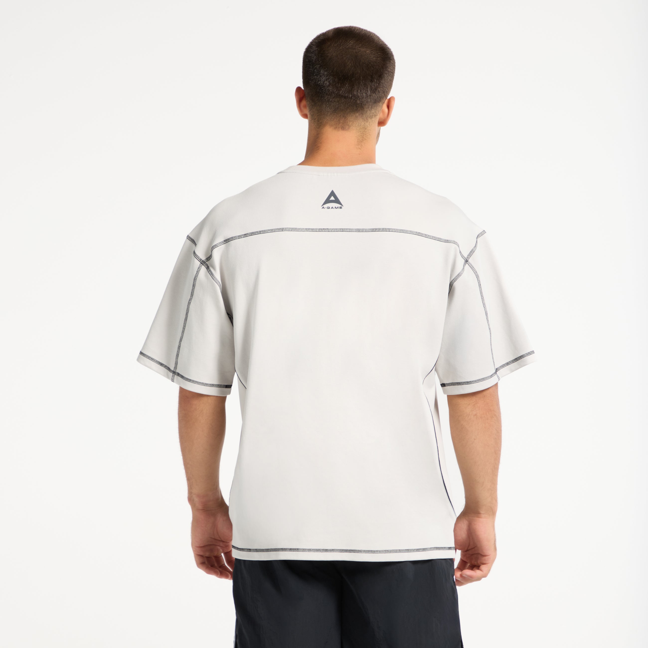 Men's Seam Detail Tech T-Shirt - Grey