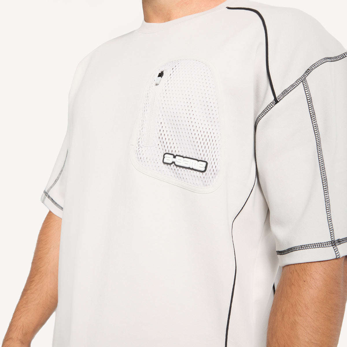 Men's Seam Detail Tech T-Shirt - Grey