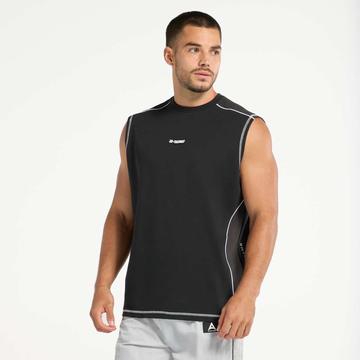 Men's Seam Detail Tech T-Shirt - Black