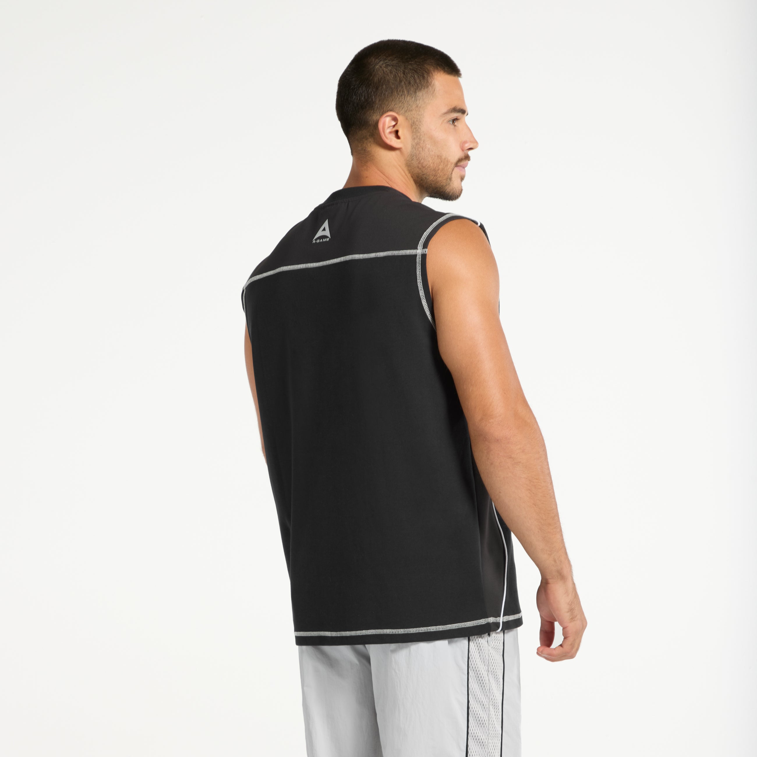 Men's Seam Detail Tech T-Shirt - Black