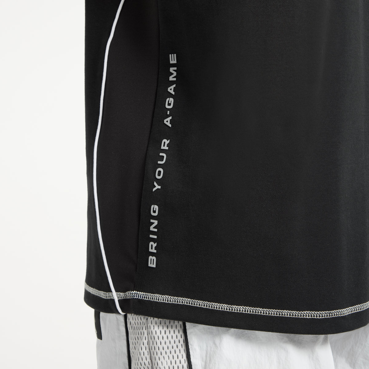 Men's Seam Detail Tech T-Shirt - Black