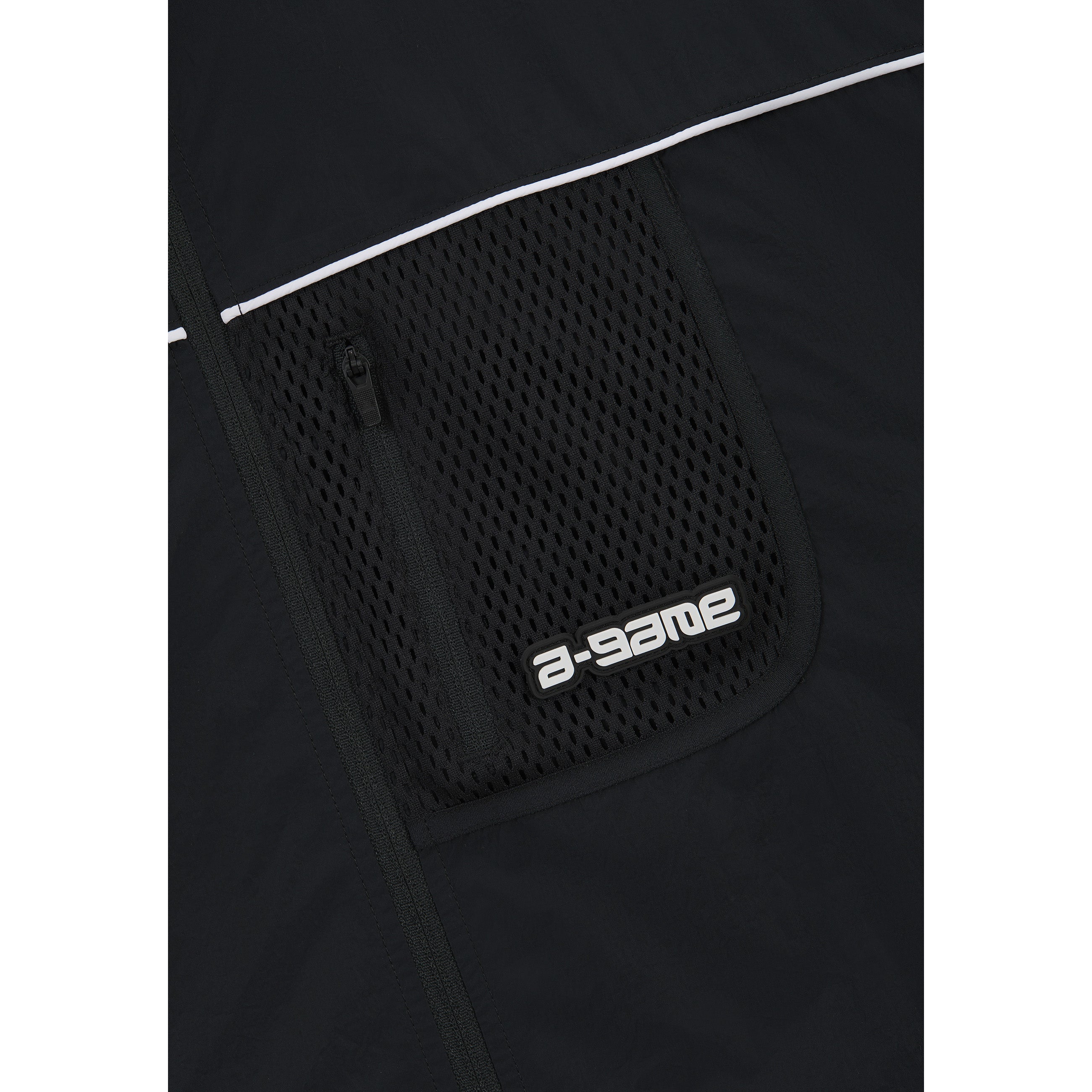 Men's Woven Tech Track Jacket - Black