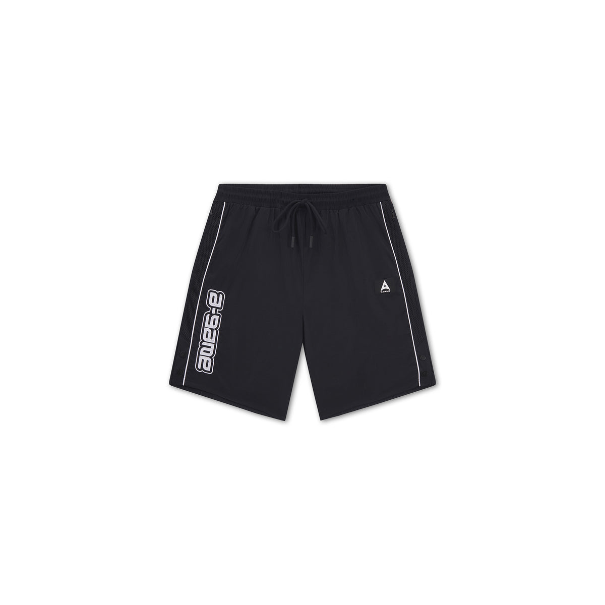 Men's Woven Tech Popper Shorts - Black