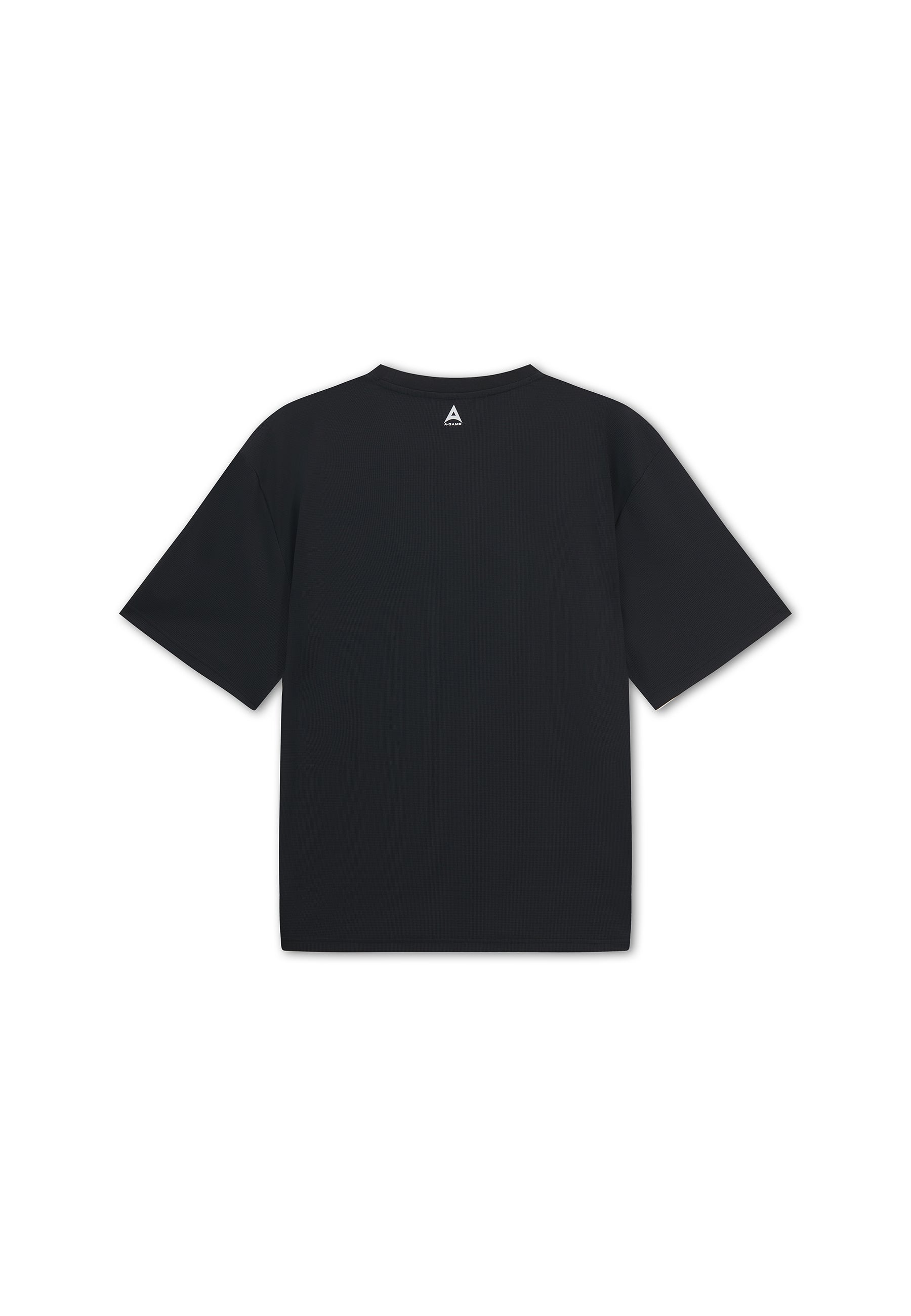 MENS LIFEWEAR WAFFLE TECH T-SHIRT - BLACK