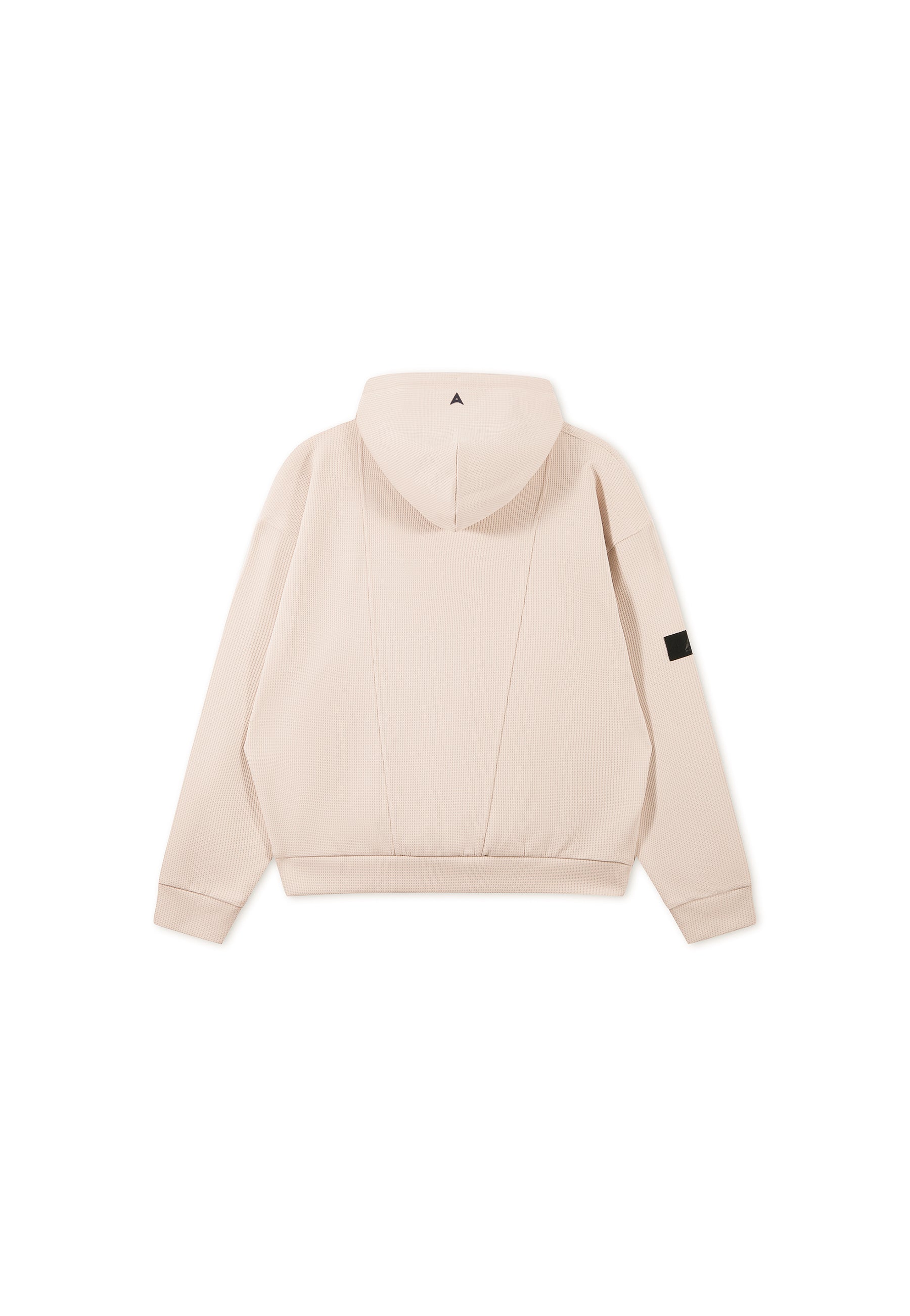 MENS LIFEWEAR WAFFLE TECH HOODIE - BEIGE
