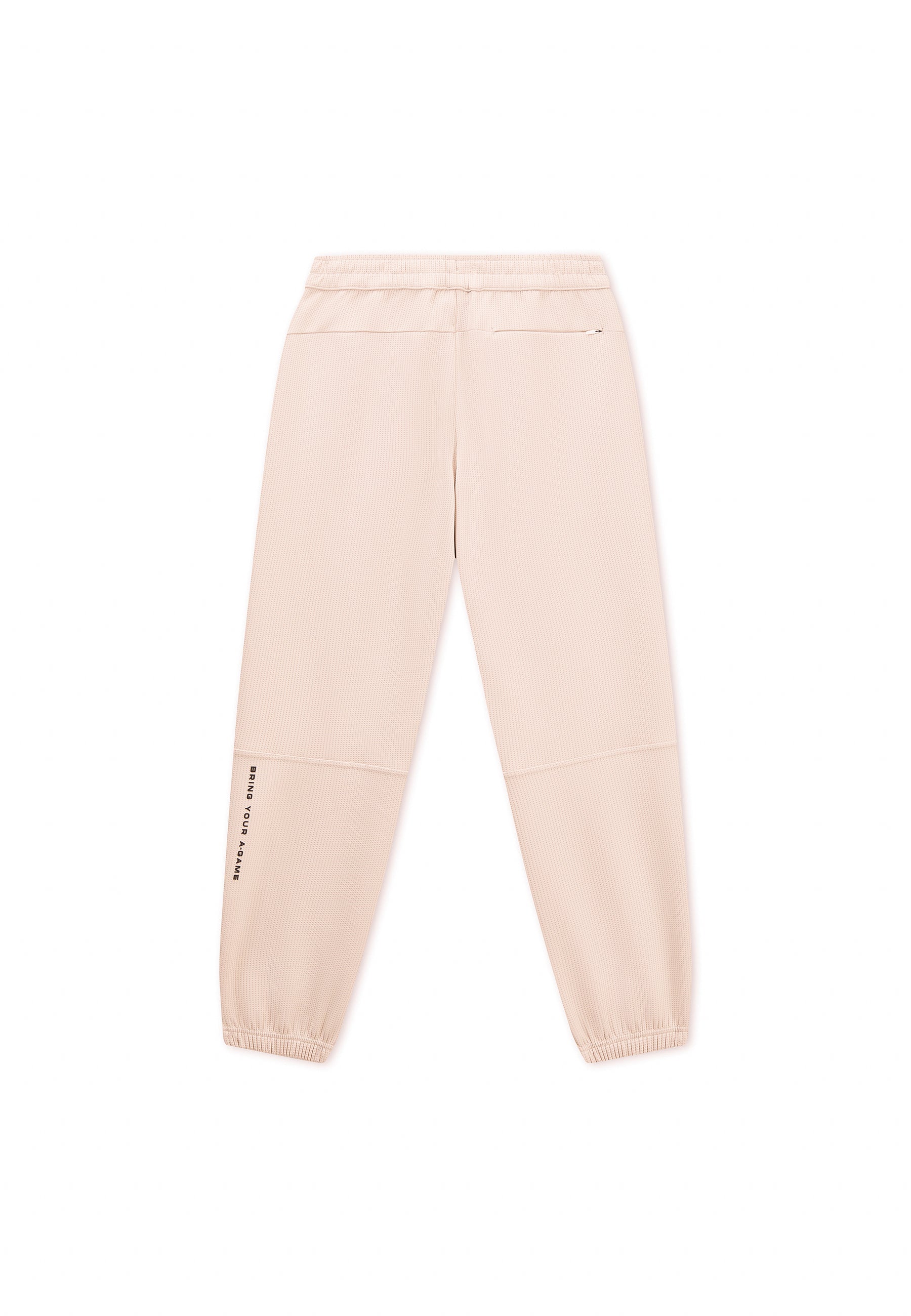 MENS LIFEWEAR WAFFLE TECH JOGGERS - BEIGE