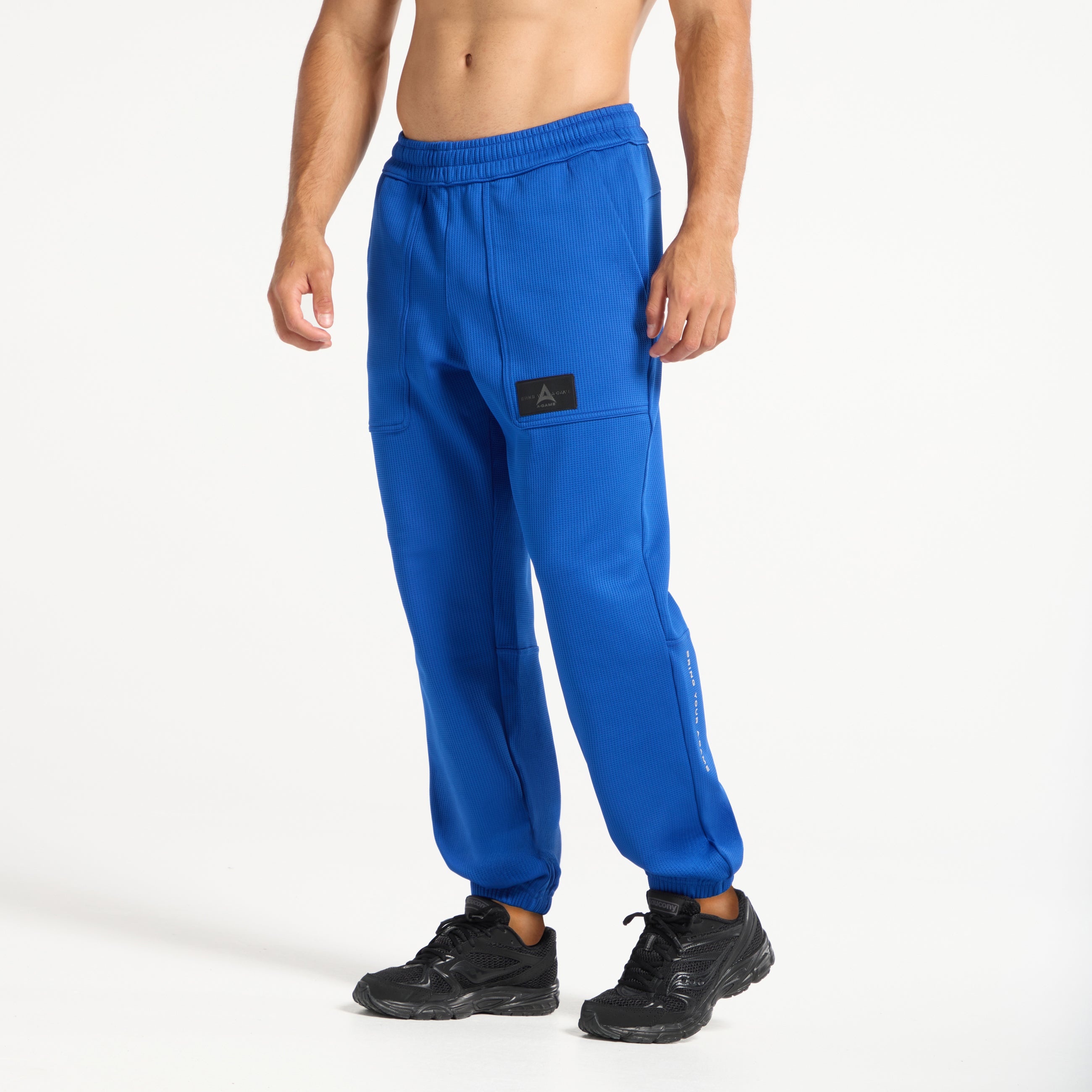 Men's Waffle Tech Joggers - Cobalt Blue