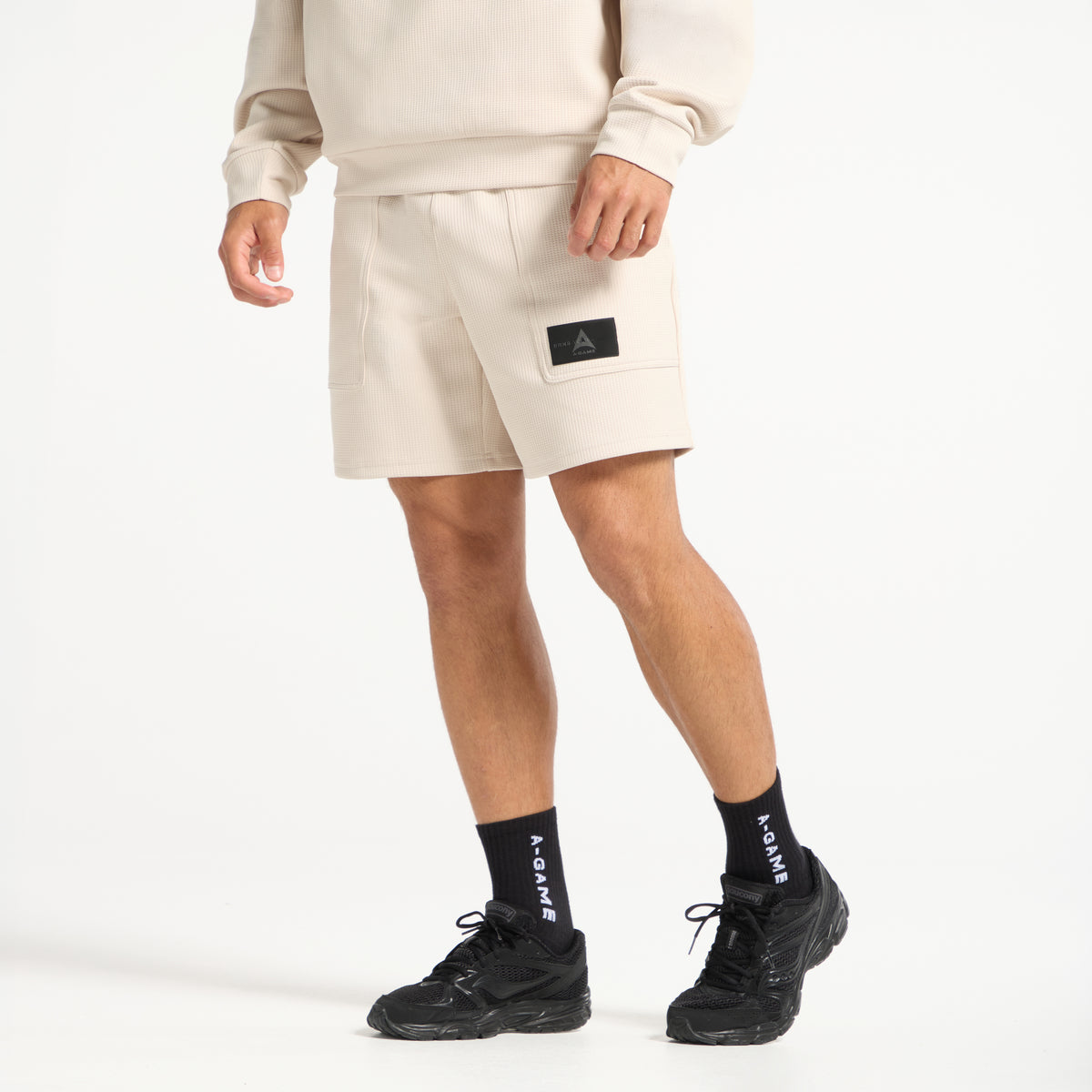 Men's Waffle Tech Shorts - Beige
