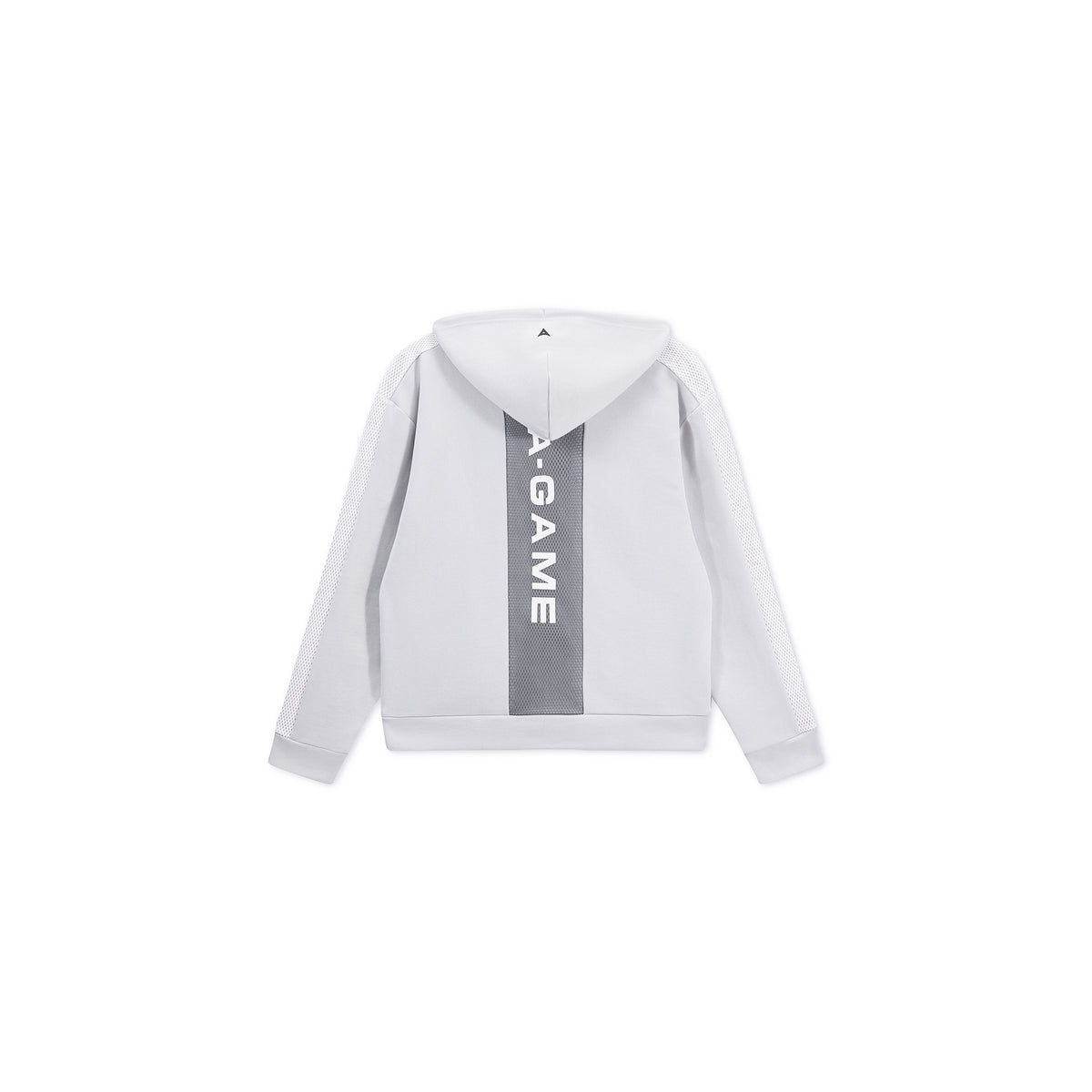 Men's Panelled Mesh Sport Zip Through Hoodie - Grey / Black