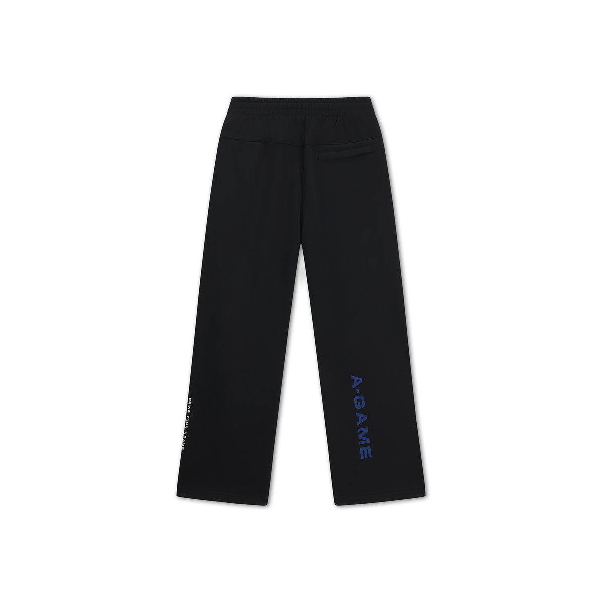 Men's Mesh Panelled Straight Leg Sweat Pants - Black / Cobalt Blue