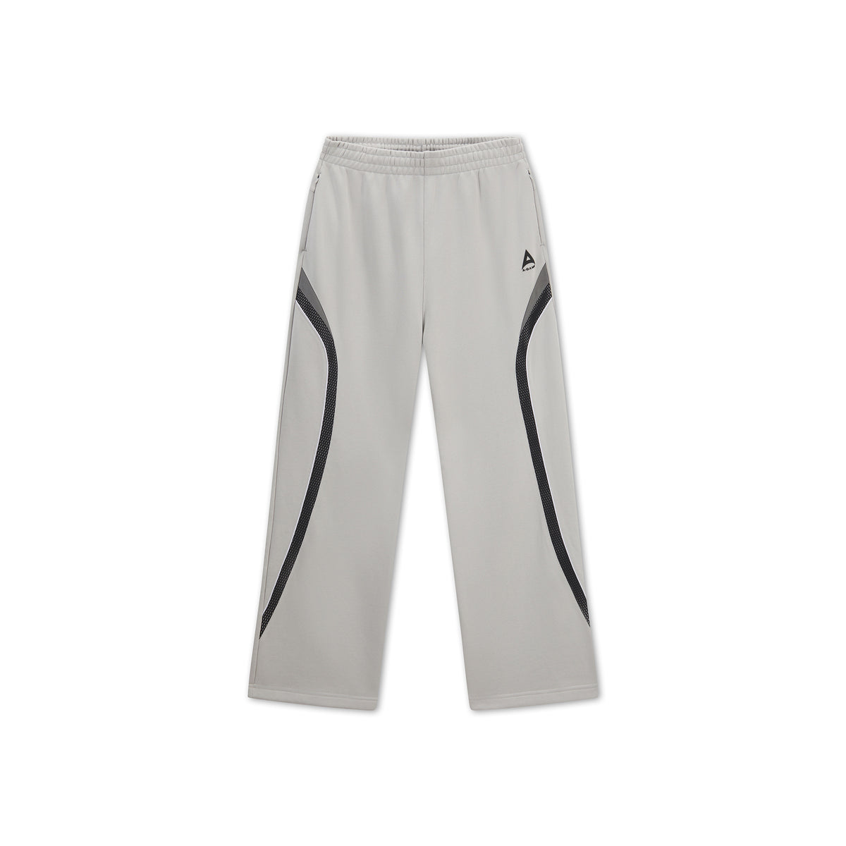 Men's Mesh Panelled Straight Leg Sweat Pants - Grey / Black