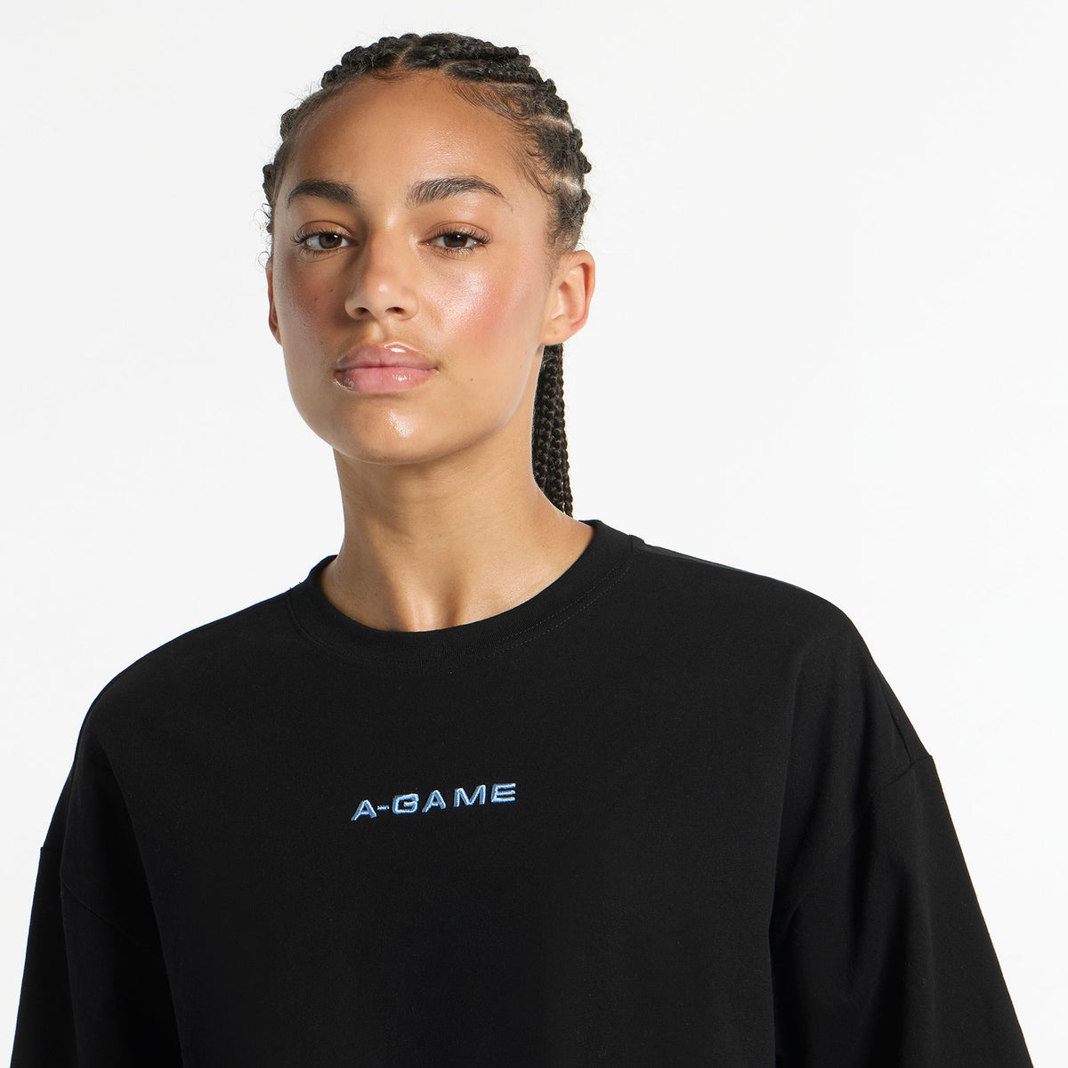 Women's Relaxed Cropped T-Shirt - Black