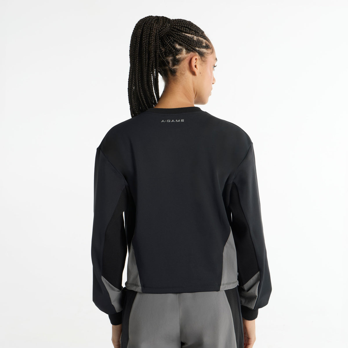 Women's Oversized Track Sweater - Black
