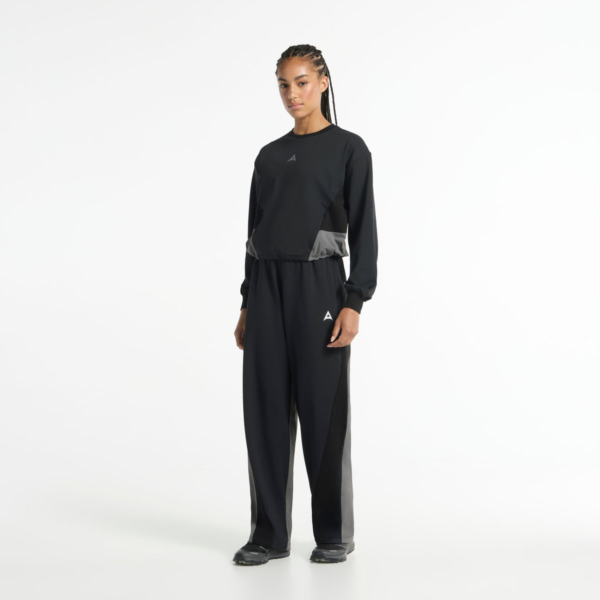 Women's Oversized Track Sweater - Black